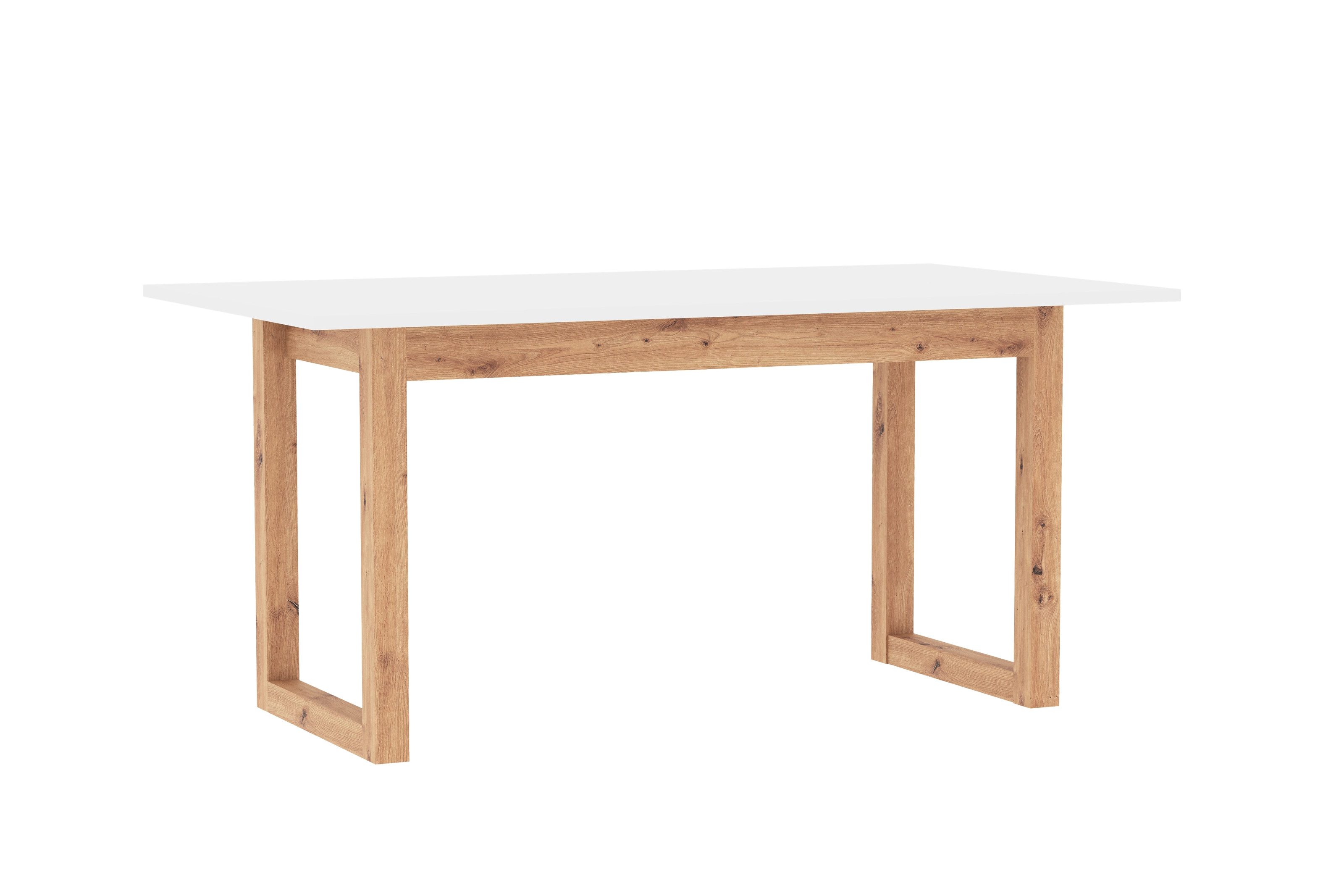 Finori Kulissen-Esstisch ausziehbar auf 200 cm, weiß / Dekor Artisan Oak - 160x75x90cm (BxHxT)