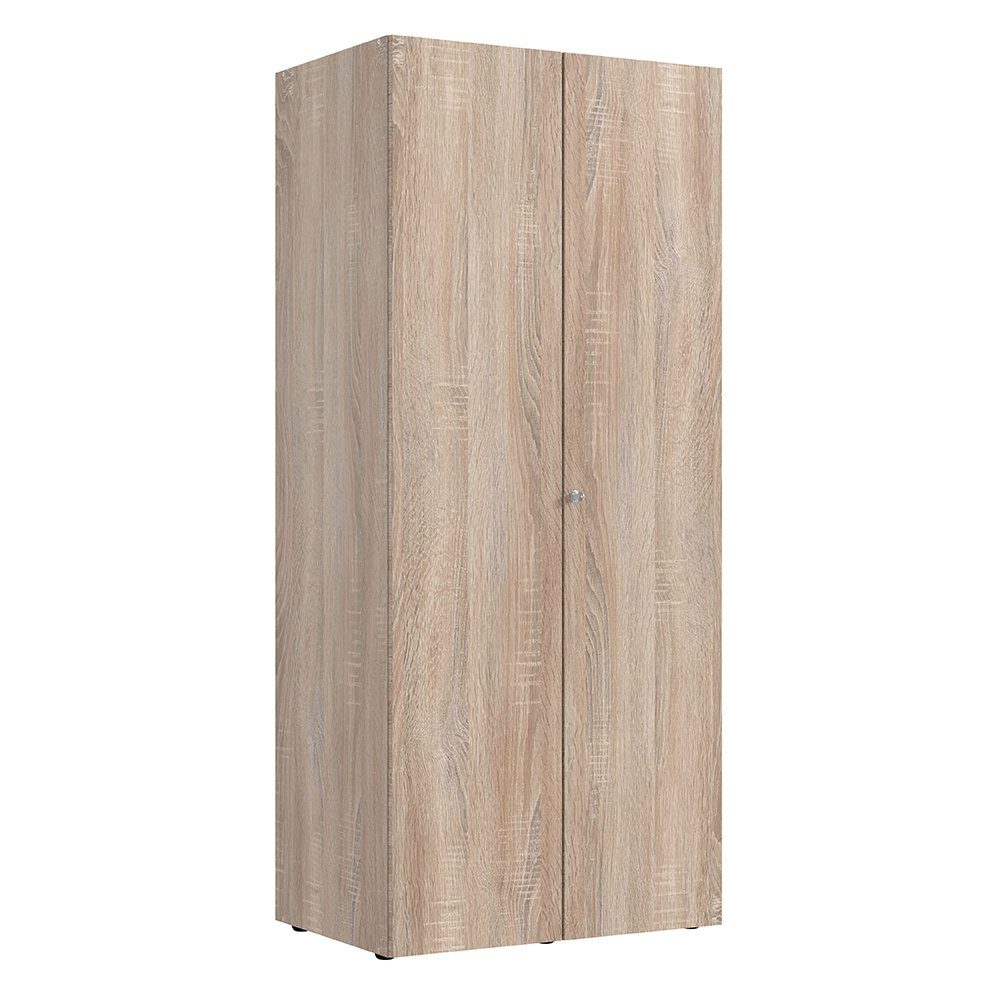 Lomadox Mehrzweckschrank MIAMI-43 Eiche, mit Kleiderstange, abschließbar, ca. 80/185/54 cm