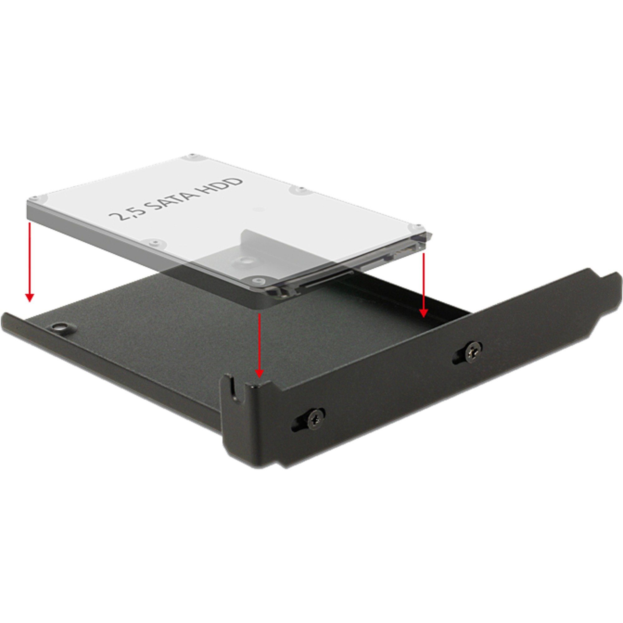 Delock Festplatten-Gehäuse DeLOCK Einbaurahmen für 1 x 2.5" HDD 18212