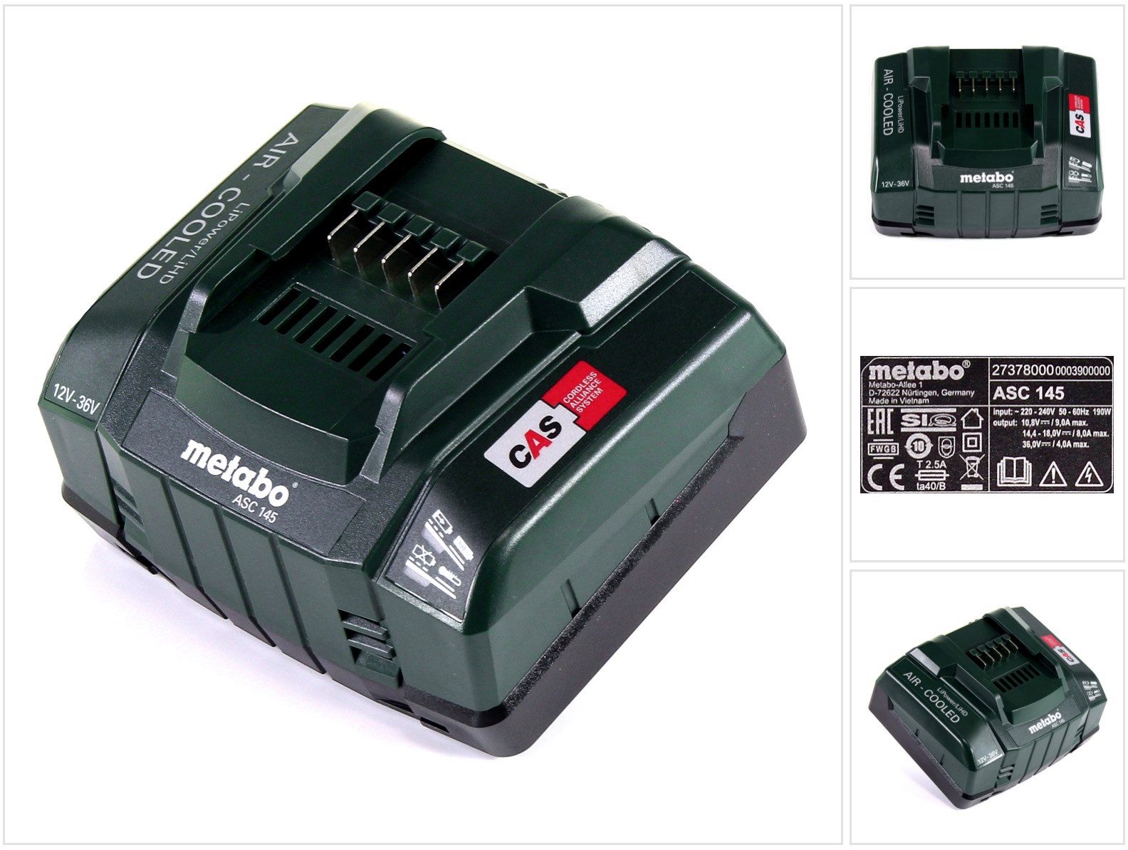 metabo Ladegerät ASC 145 AIR COOLED 12-36V (627378000) Schnelllade-Gerät