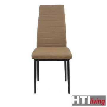 HTI-Living Esszimmerstuhl Stuhl Memphis Webstoff Braun (Stück, 1 St), Esszimmerstuhl Metallgestell Vierfuß
