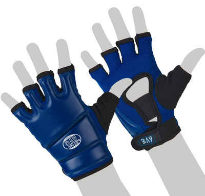 BAY-Sports Sandsackhandschuhe Touch Boxhandschuhe Sandsack Boxsack Handschutz blau, XS - XXL Erwachsene und Kinder
