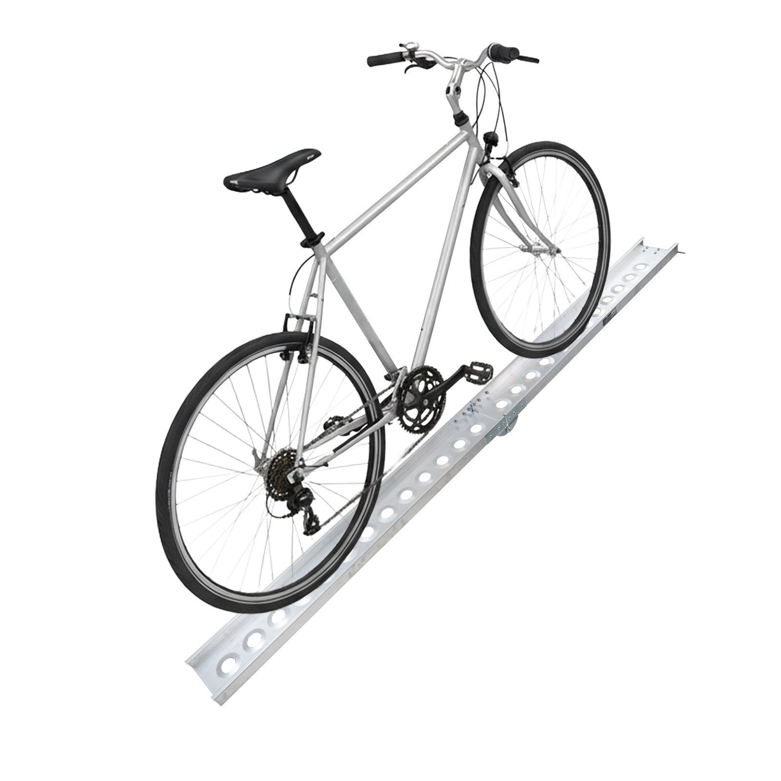 TRUTZHOLM Auffahrrampe Auffahrschiene klappbar 240 cm Tragkraft 50 kg Alu grau gelocht, Hohe Tragkraft,Anti-Rutsch