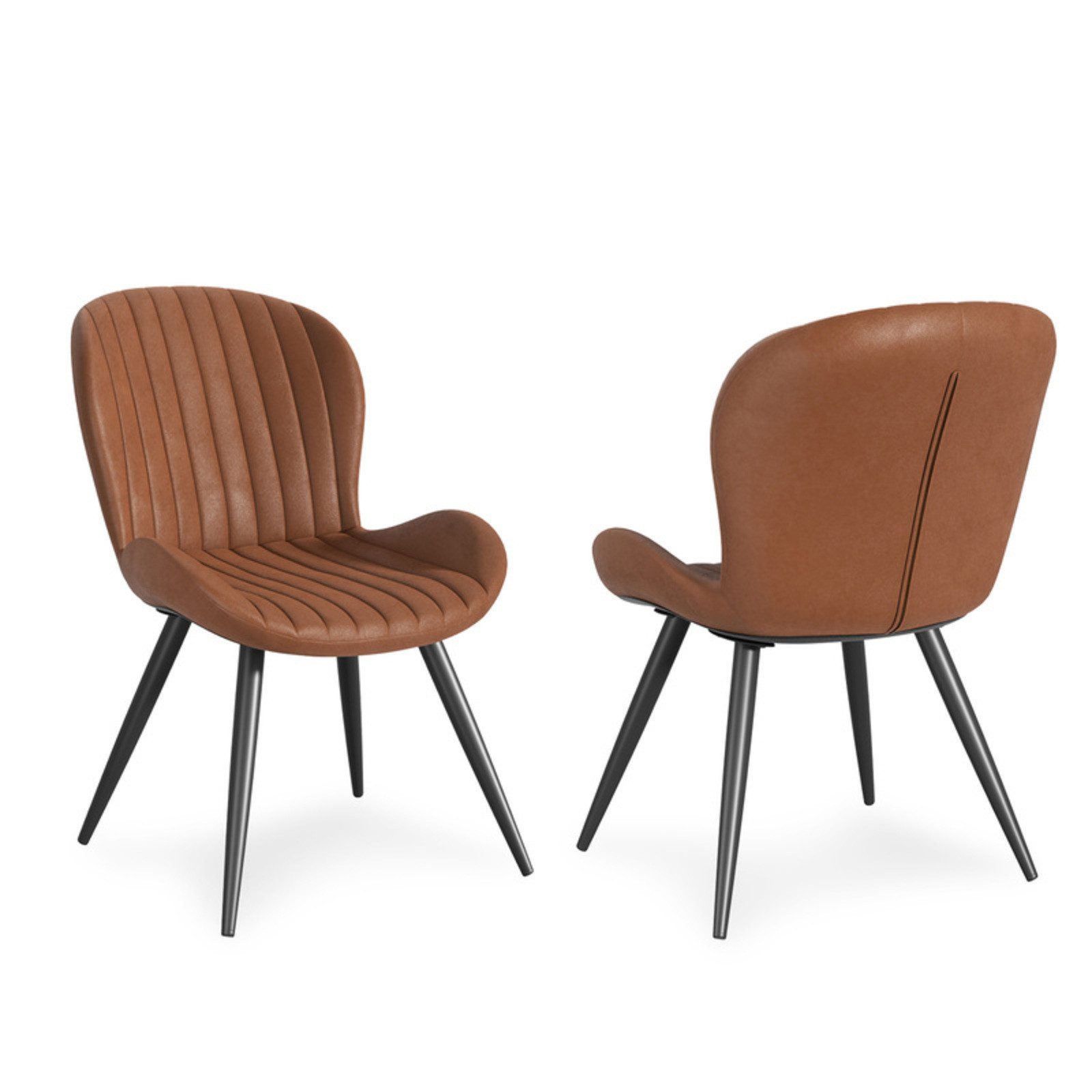 HawthyHome Esszimmerstuhl 2er Set Polsterstuhl mit Armlehnen & Metallbeinen (2 St), Wasserdicht & Ergonomisch für Küche Esszimmer Wohnzimmer