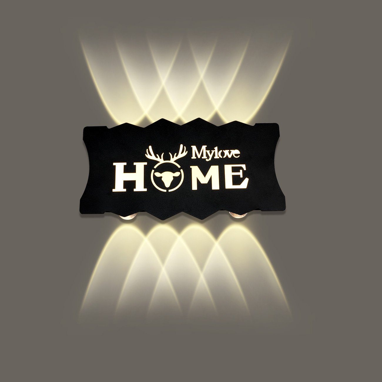 MULISOFT LED Wandleuchte, 19W Modern Wandbeleuchtung, Eisen Acryl Wandlicht