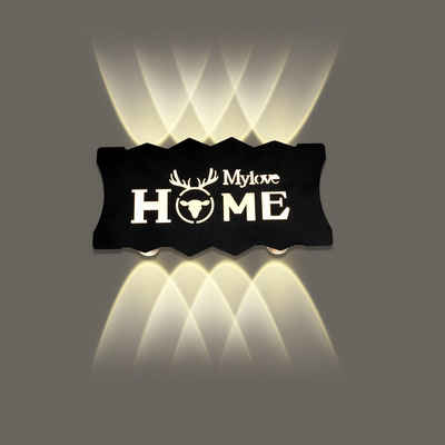MULISOFT LED Wandleuchte »19 W IP20 Wasserdichte Wandbeleuchtung, Innen Modern aus Eisen Acryl«, LED Chip Wandleuchten, Warmweiß 3000K Flurlampe Wandlicht, Wandlampe für Treppenhaus Wohnzimmer Schlafzimmer