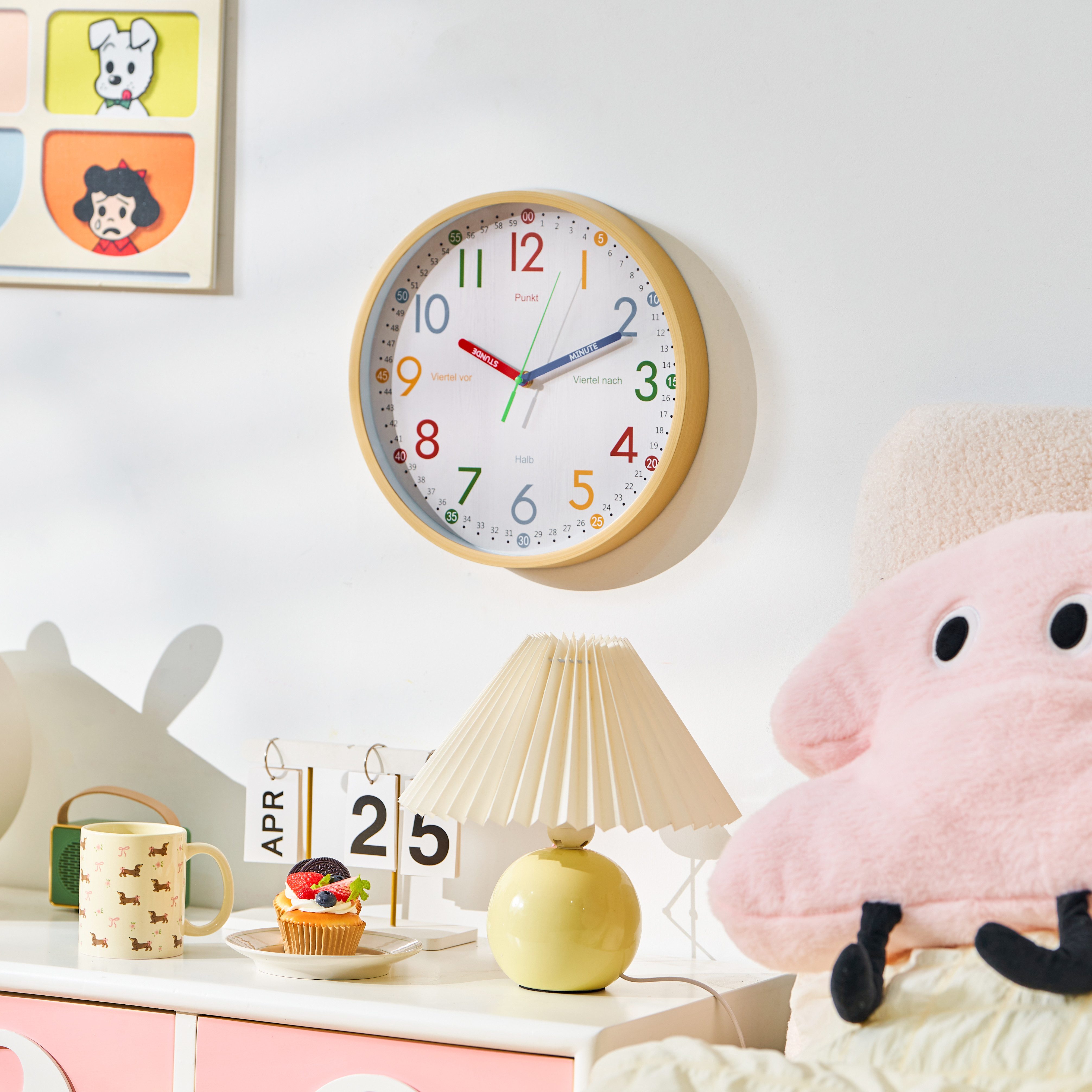 K&L Wall Art Wanduhr Holzoptik lautlose günstig online kaufen
