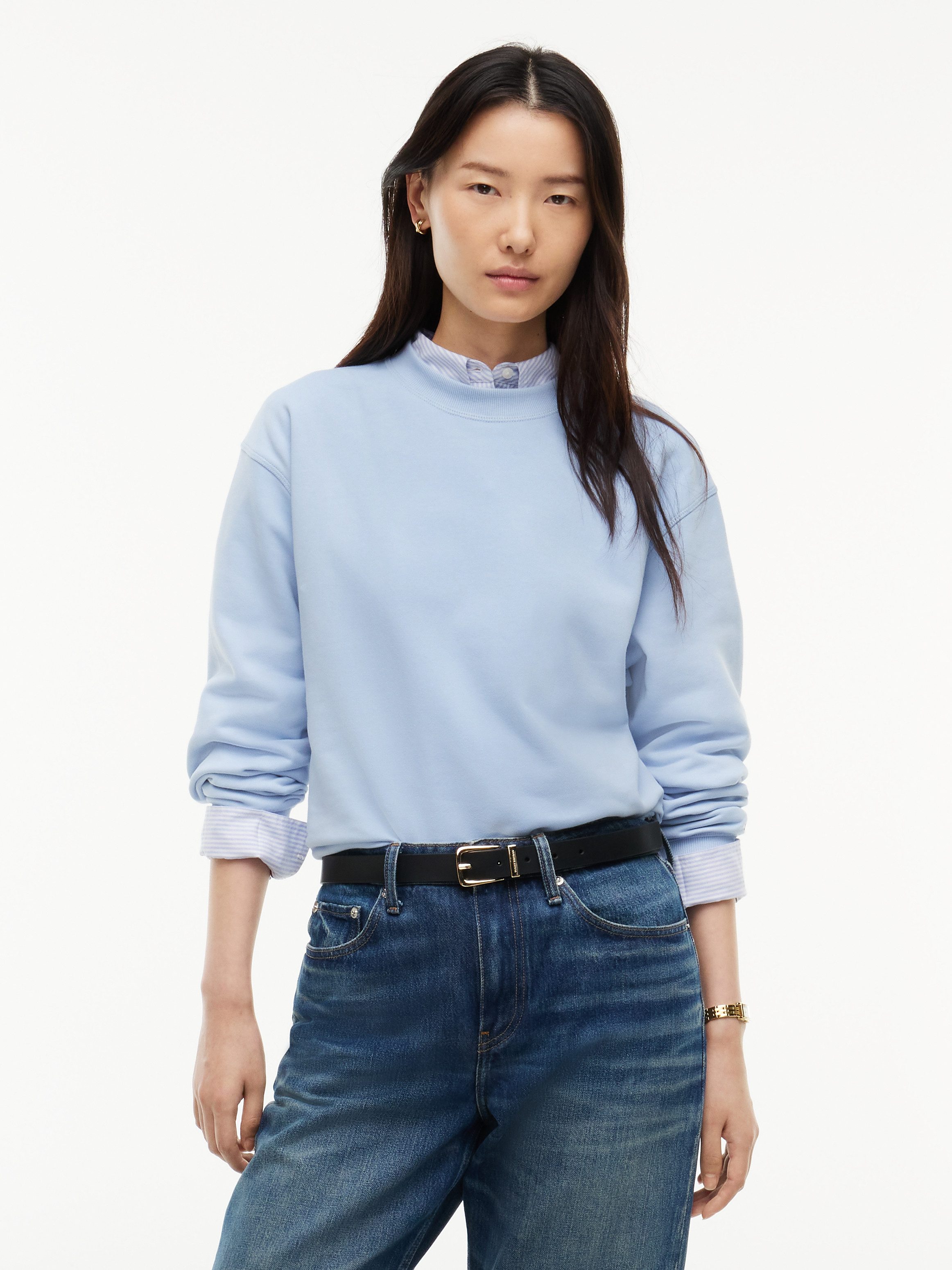 Tommy Hilfiger Sweatshirt SCRIPT TERRY MDRN C-NK SWTSHIRT Baumwolle