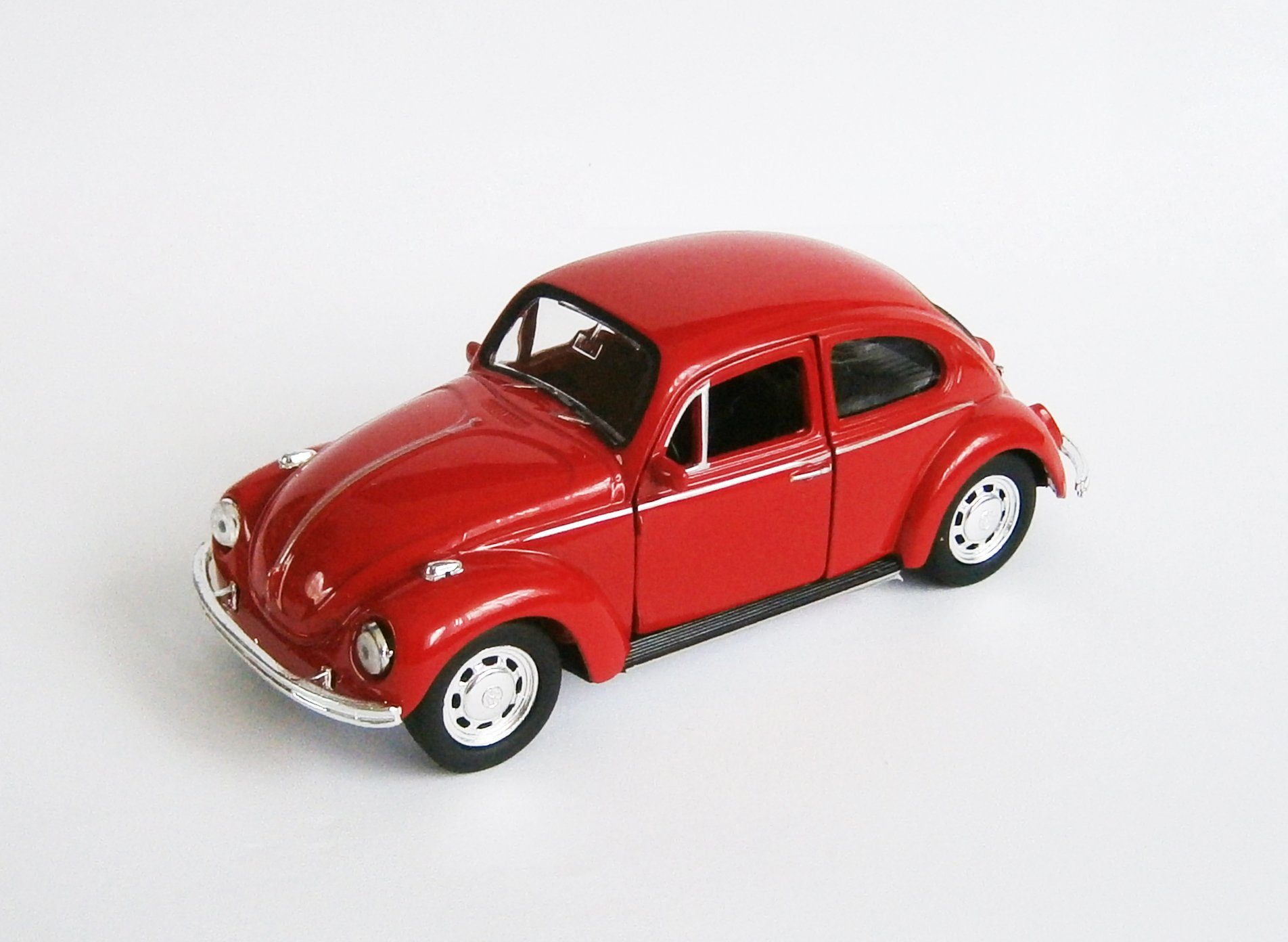 Welly Modellauto VOLKSWAGEN BEETLE Käfer VW Modellauto Modell Auto 137 (Rot), Spielzeugauto Kinder Geschenk