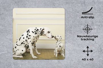 MuchoWow Gaming Mauspad Dalmatiner - Welpe - Hund (1-St), Mousepad mit Rutschfester Unterseite, Gaming, 40x40 cm, XXL, Großes