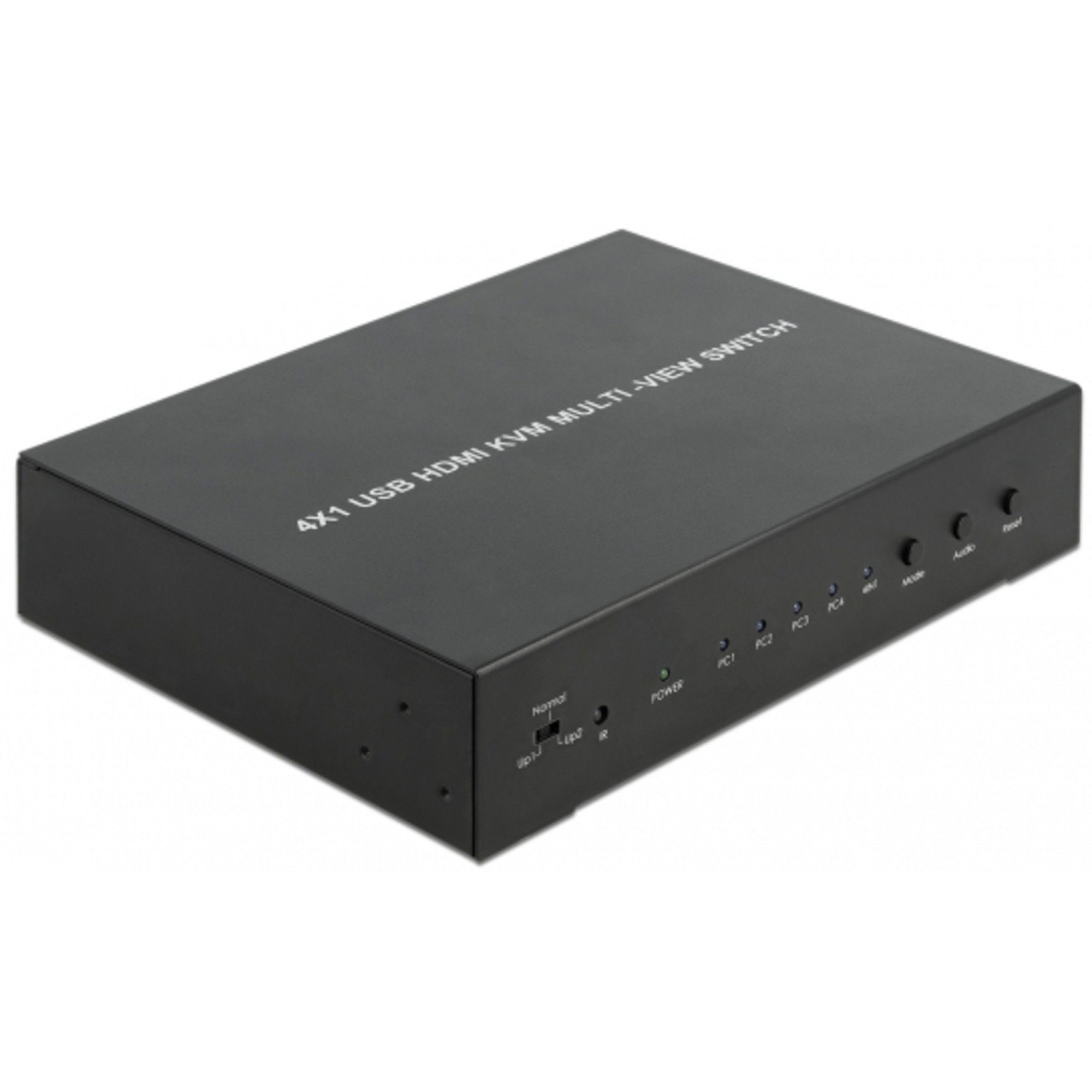 Delock DeLOCK KVM 4in1 Switch HDMI 2.0, Multiview Netzwerk-Switch USB 4x
