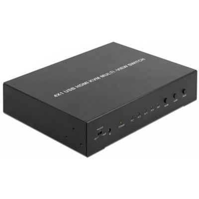 Delock KVM 4in1 Multiview Switch 4x HDMI USB 2.0 Netzwerk-Switch