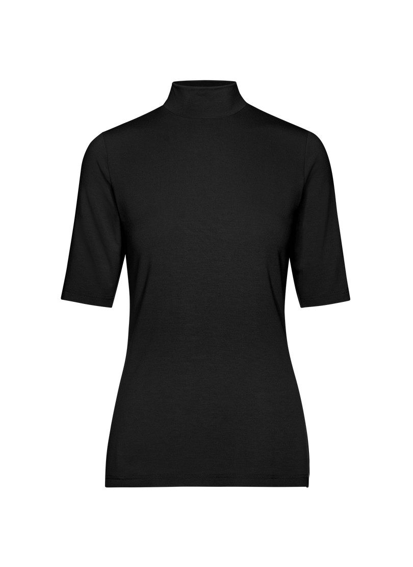 Trigema T-Shirt TRIGEMA T-Shirt mit elastischem Stehkragen (1-tlg) günstig online kaufen