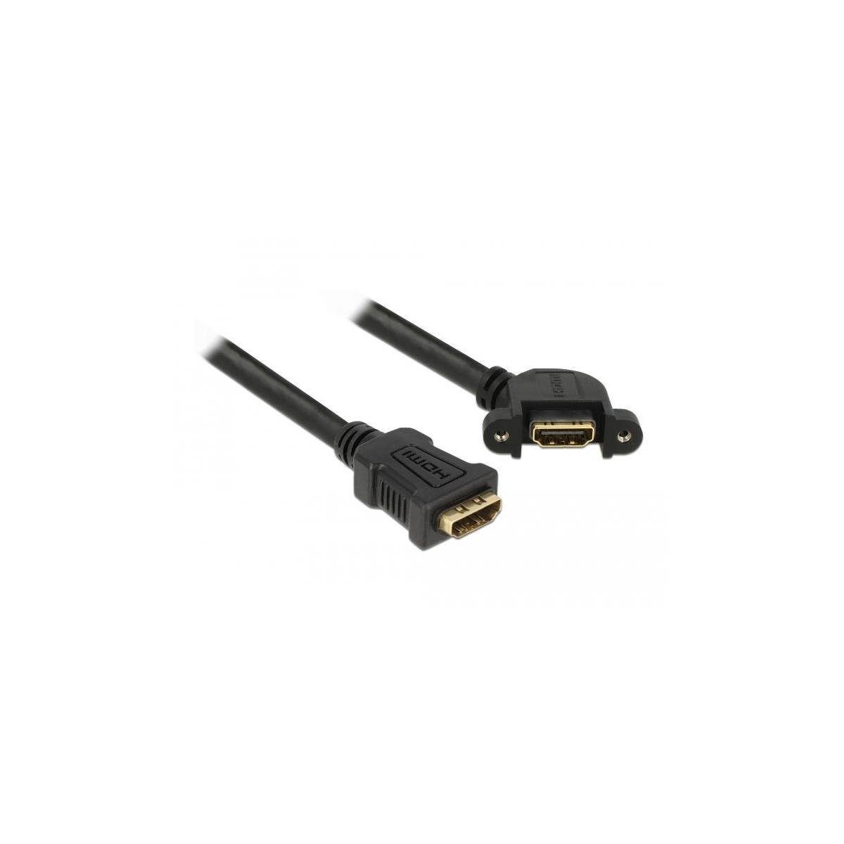 HDMI, Einbau HDMI Buchse > Computer-Kabel, A HDMI 110°... Delock zum Kabel HDMI A Buchse