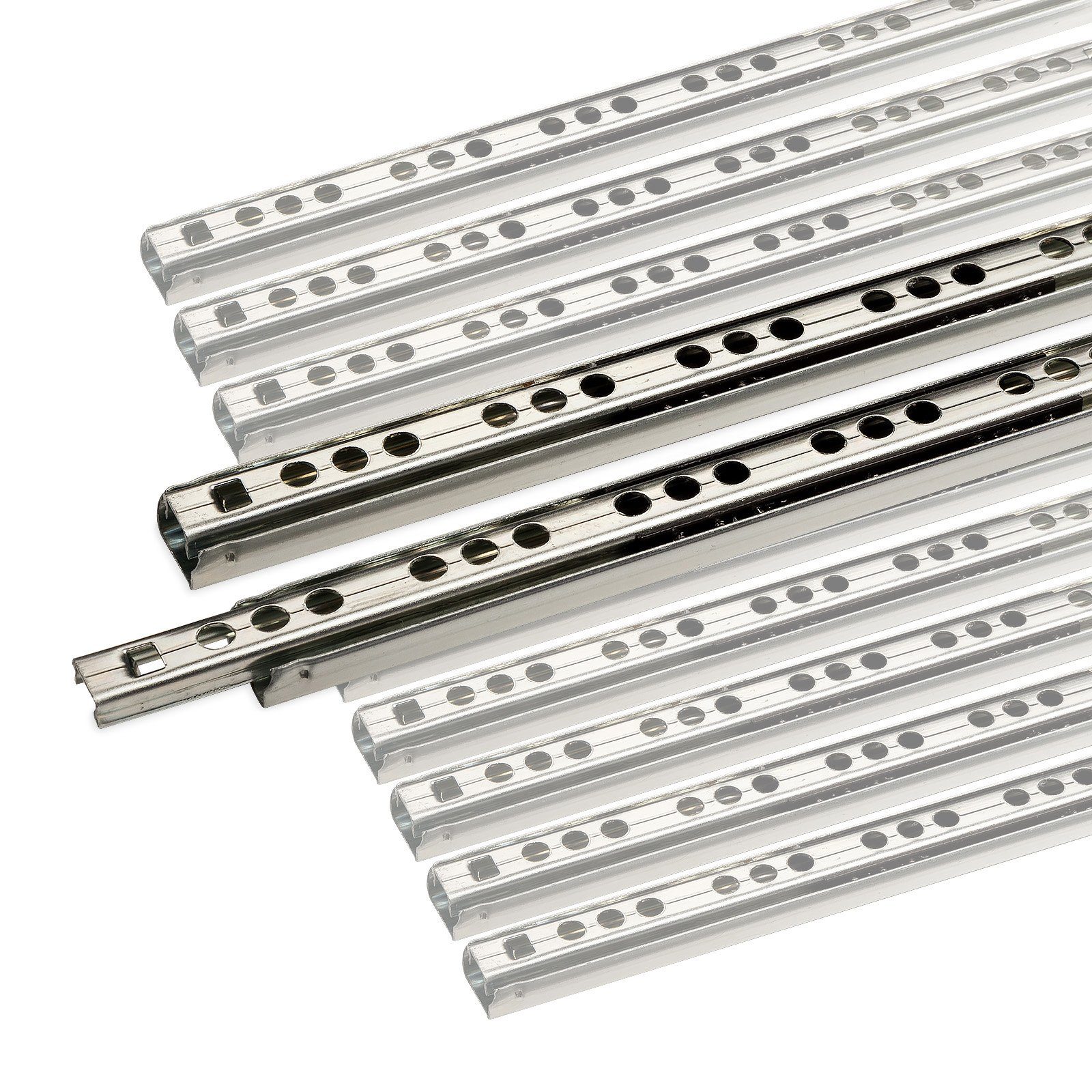 SO-TECH® Auszug Teilauszüge H: 17 mm / L: 310 mm Schubladenschienen (20 St), Teilauszug Rollenauszug Kugelführung – Bild 2 von 4