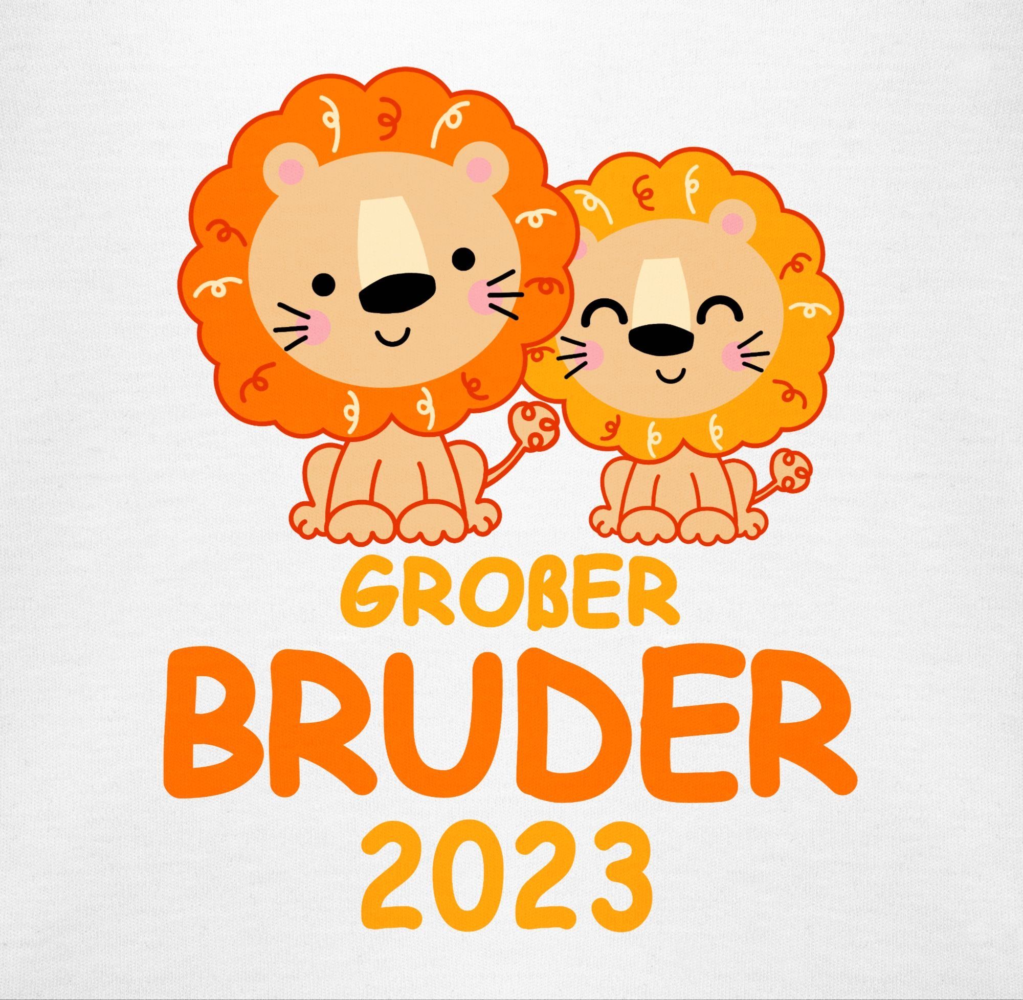 Weiß Großer Großer Löwen Shirtracer 2023 mit Bruder 3 Shirtbody Bruder