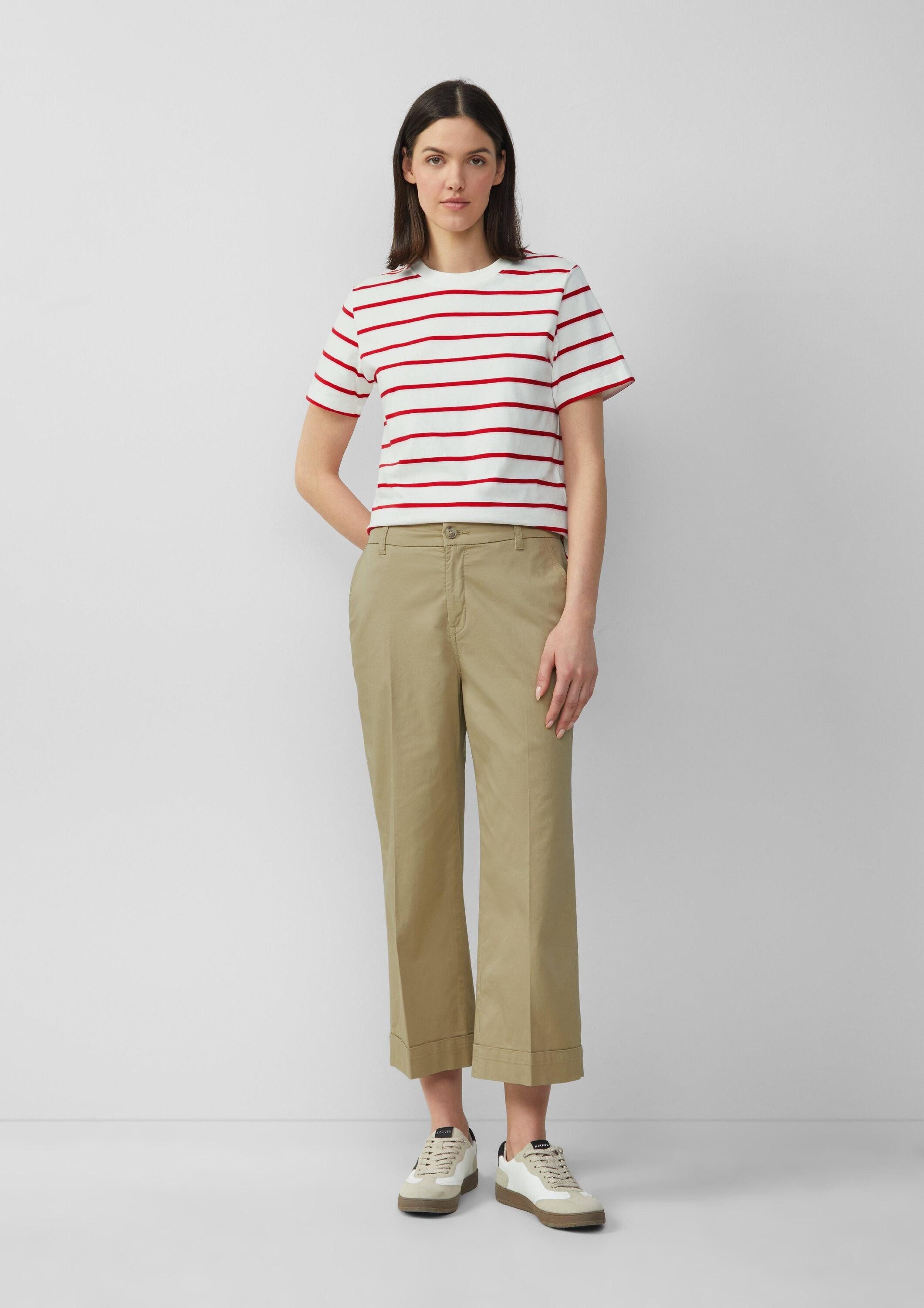 s.Oliver 7/8-Hose Hose High-Rise-Culotte aus Baumwollstretch mit Bügelfalte günstig online kaufen