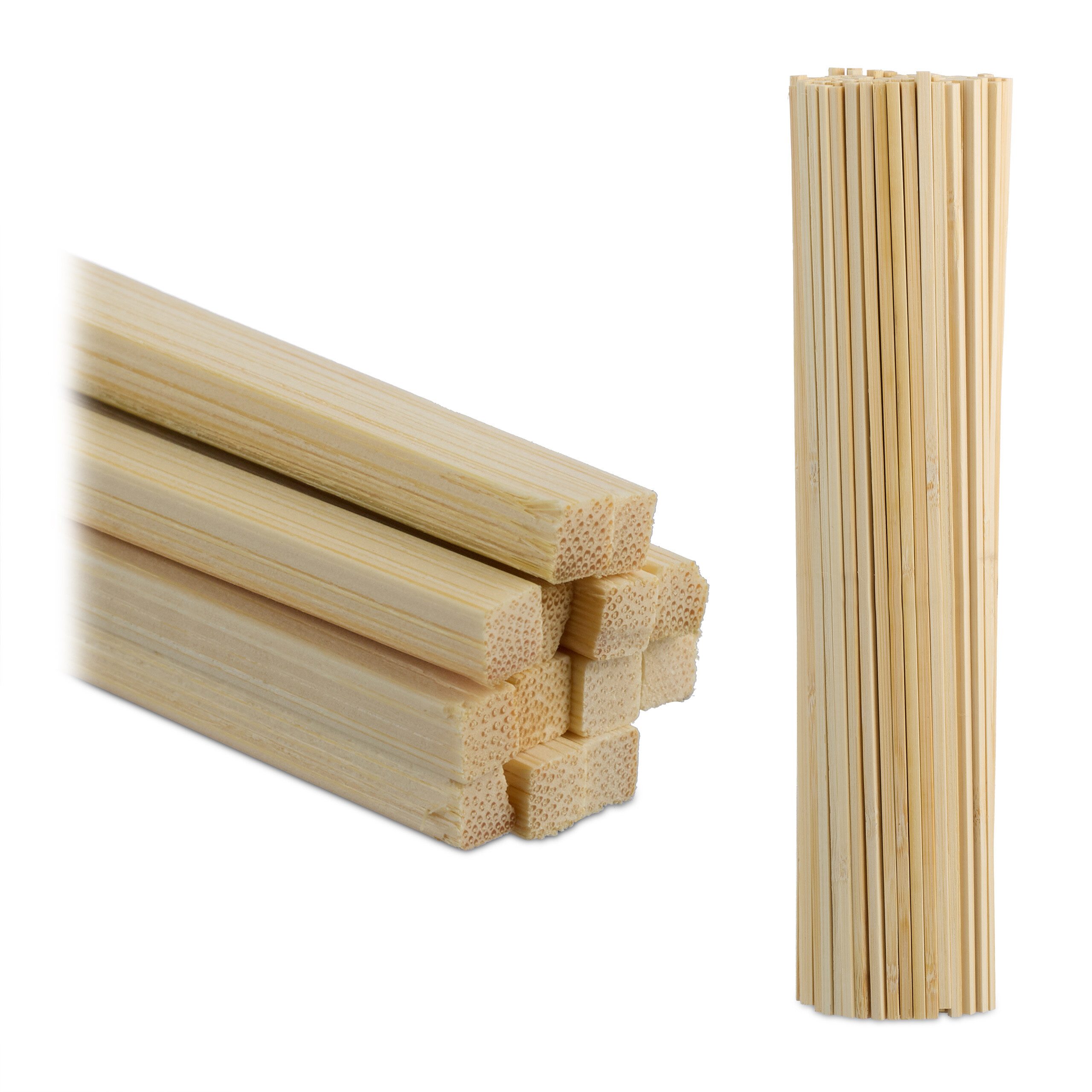 relaxdays Bastelnaturmaterial 200er Set Bambusstäbe 30 cm, (200-tlg)