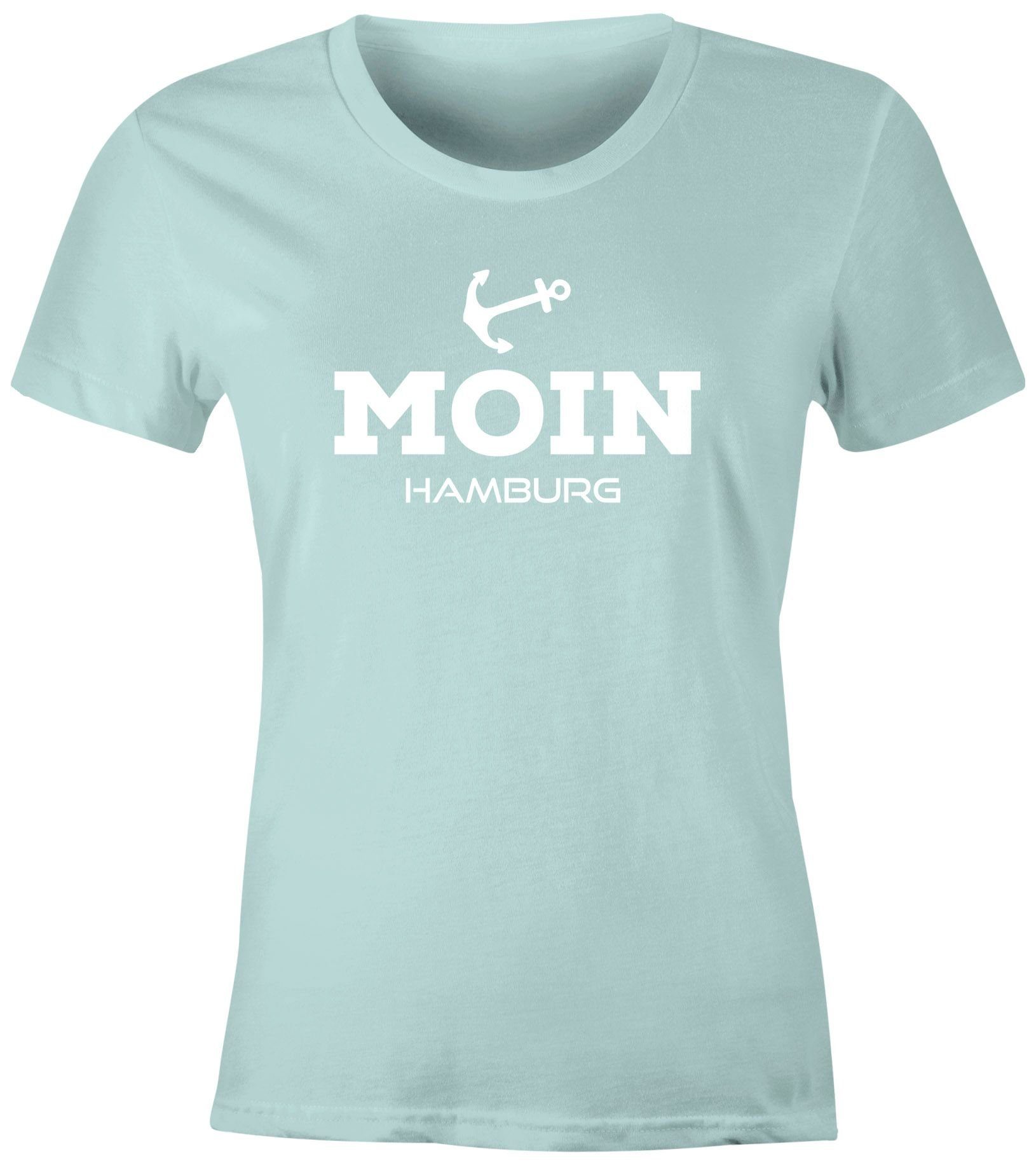 MoonWorks Print-Shirt Damen T-Shirt Moin Hamburg günstig online kaufen