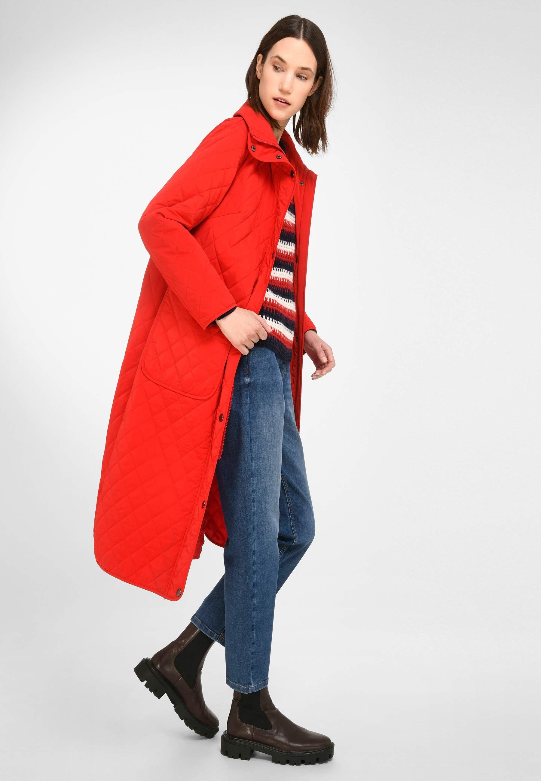 DAY.LIKE Steppjacke Jacket Ton-in-Ton-Nähte rot