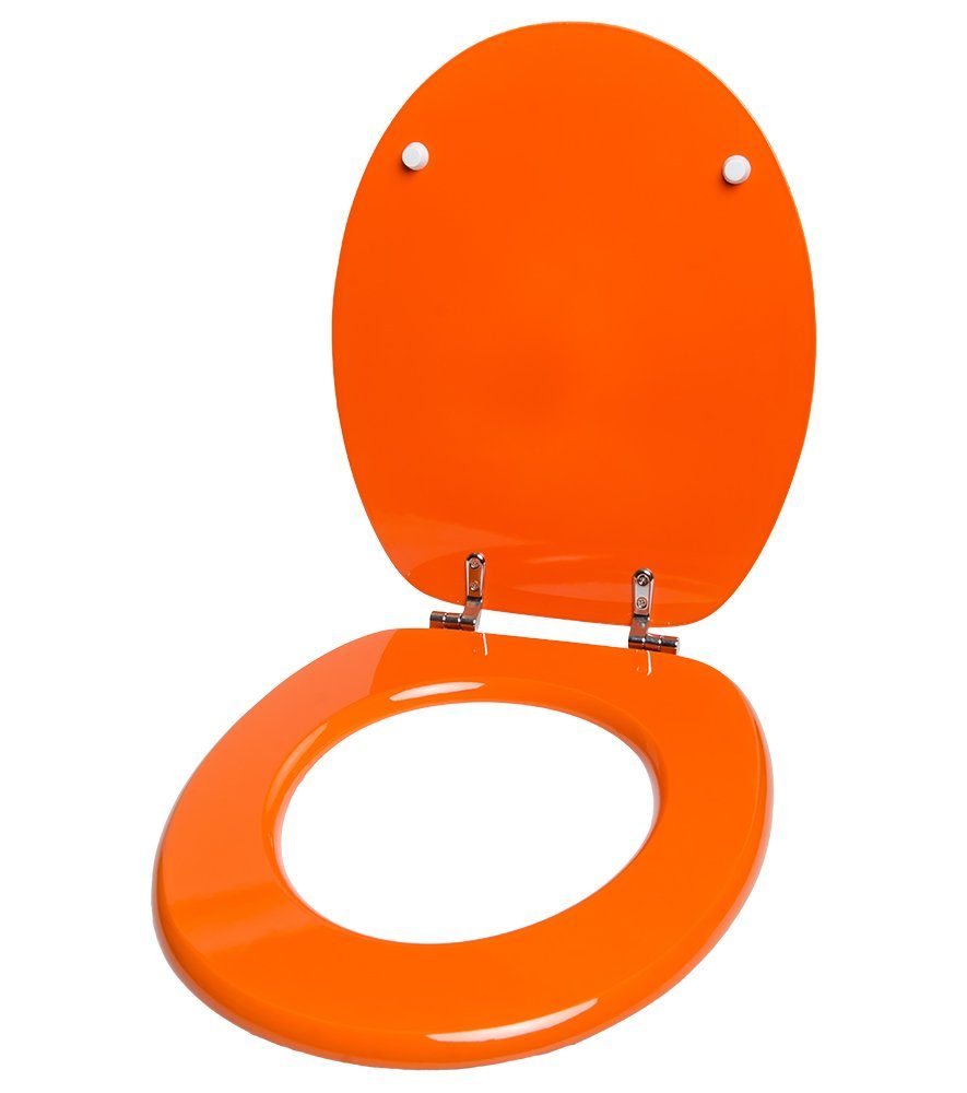 Sanilo WC-Sitz Orange, universell, leichte Montage, hochwertig & modern