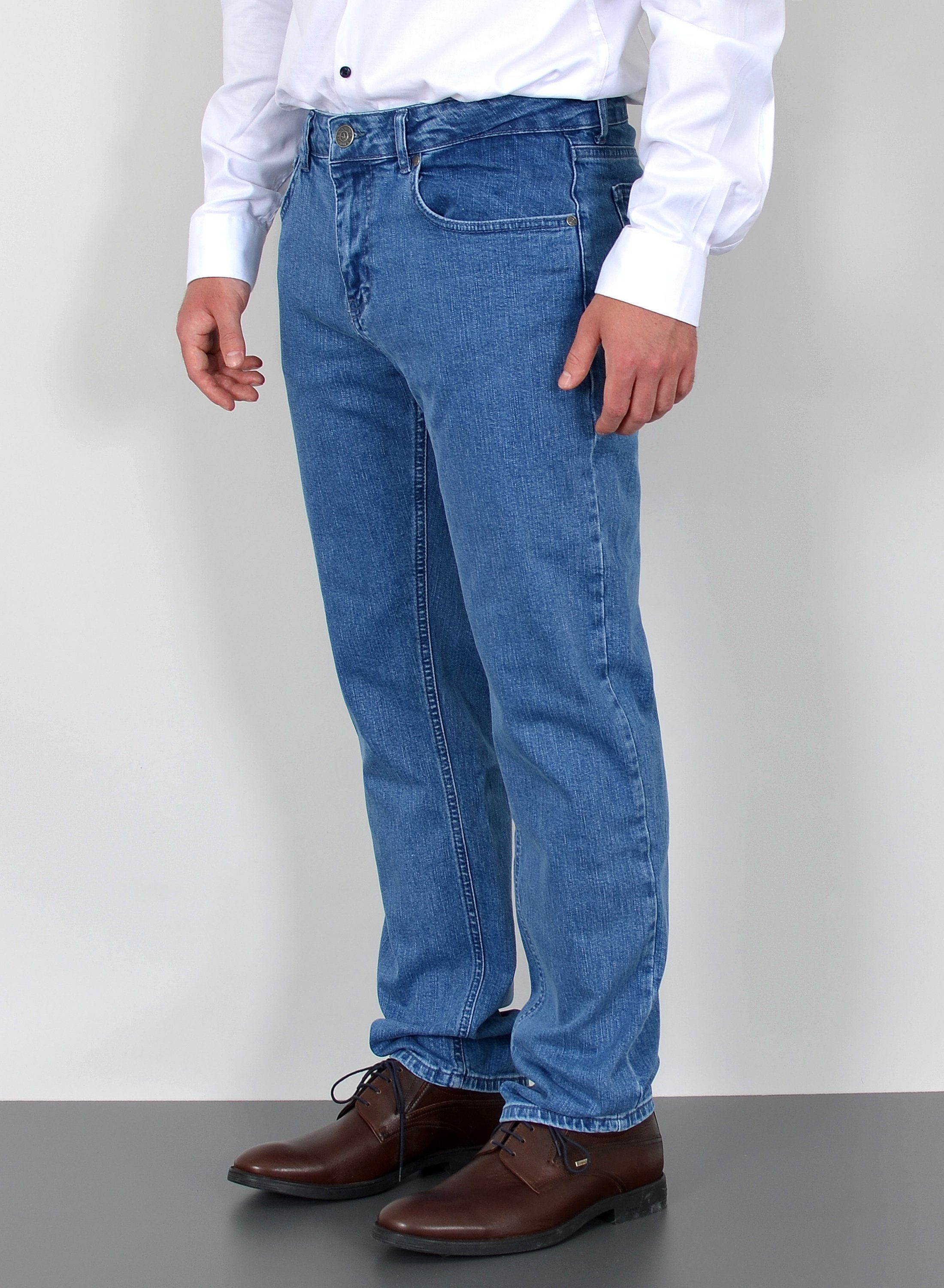 ADAM JEANS Straight-Jeans Herren Jeans Straight Hose Stretch Regular Fit Jeanshose Comfort Fit Straight Jeans Herren Hose normale Leibhöhe Jeans Gerade Schnitt – Bild 2 von 4