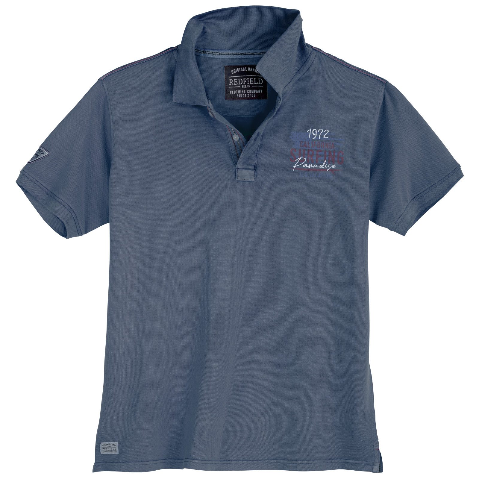 redfield Poloshirt Redfield Übergrößen Poloshirt SURFING denimblau günstig online kaufen