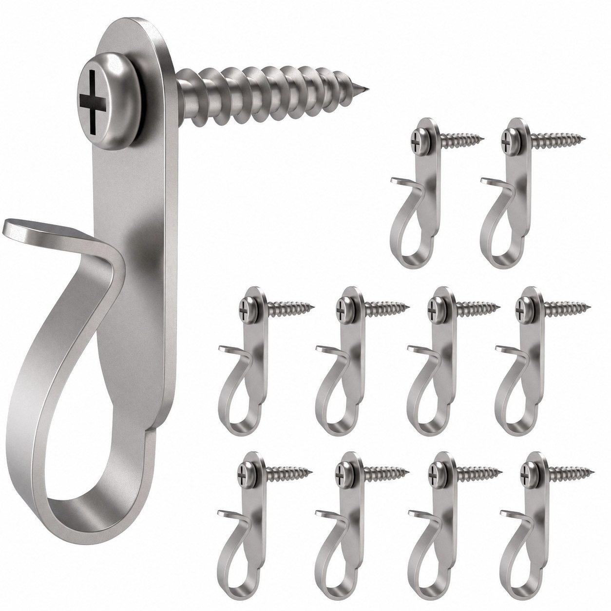 Diwzbyn Dekohaken Lichterketten Haken Edelstahl, Weihnachtsbeleuchtung Aufhänger, (10-St), 10/20 Stück Set für Lichterketten, Kabel & Weihnachtsdeko