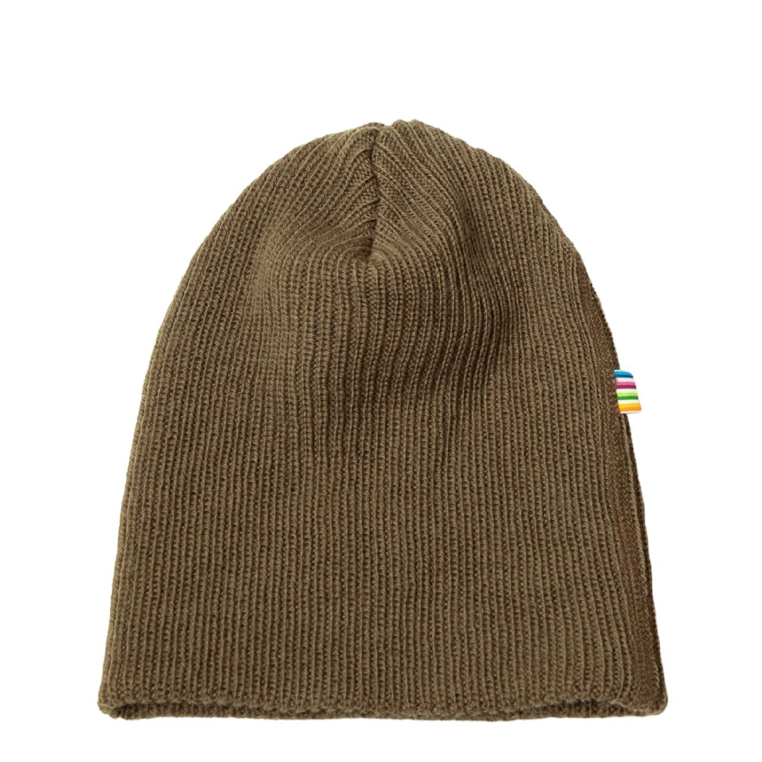 beige Beanie Merinowolle Joha dark Beanie