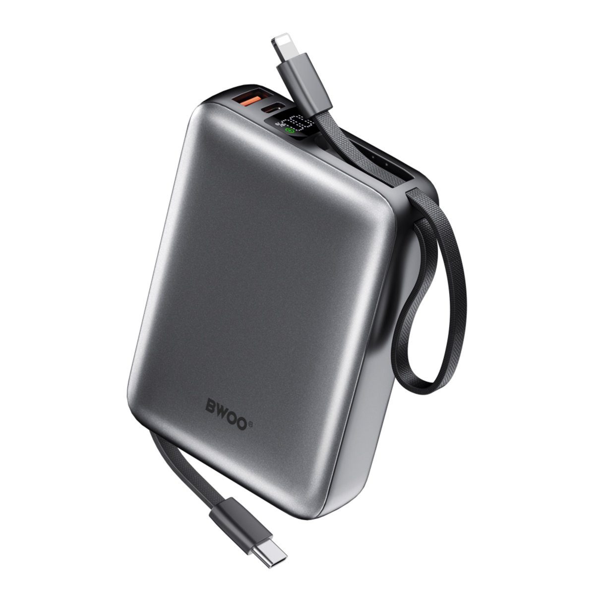 Wisam BWOO Powerbank P73 22,5W 20000 mAh mit 2 integrierten Kabeln 1 x Powerbank