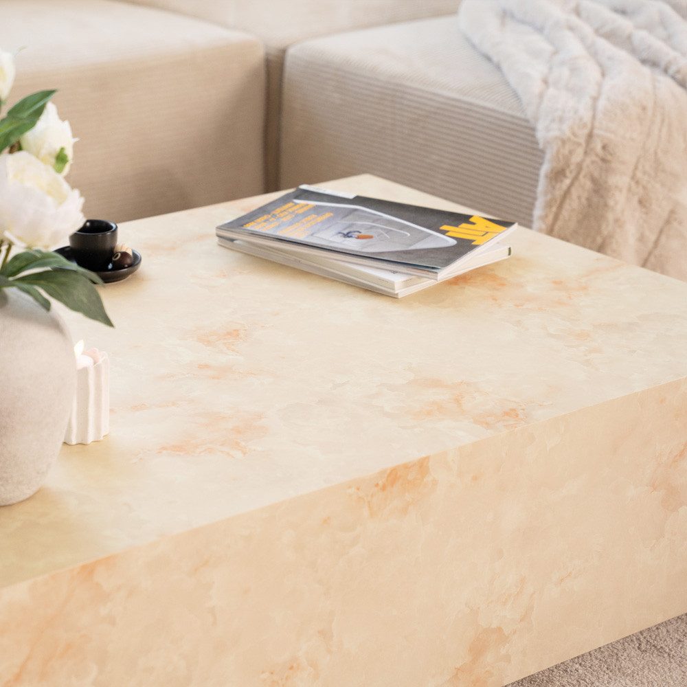 HOME DELUXE Couchtisch Marmor AMIRI Größenauswahl, Marmoroptik, Wohnzimmertisch – Bild 2 von 5