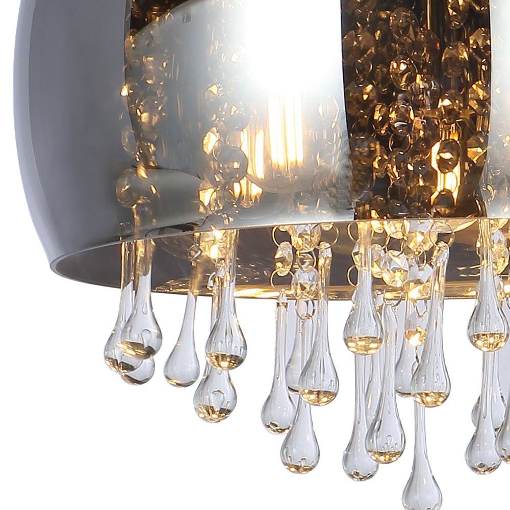 Globo Leuchtmittel Esstischlampe nicht Wohnzimmerleuchte Hängelampe inklusive, LED-Hängeleuchte, Pendelleuchte Rauchglas