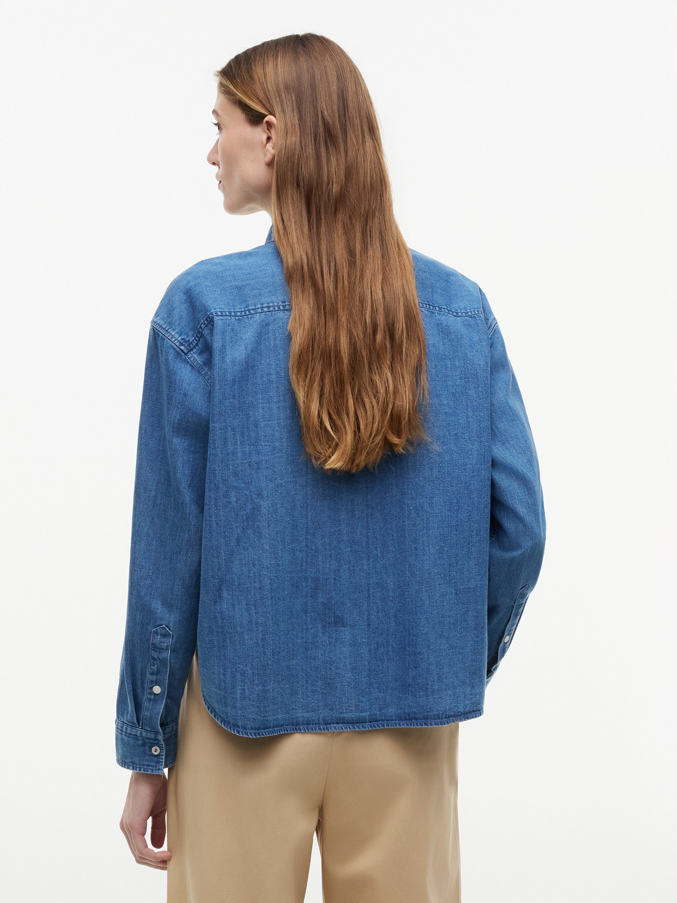 Tommy Hilfiger Jeansbluse LIGHT DENIM BOXY SHIRT LS Baumwolle