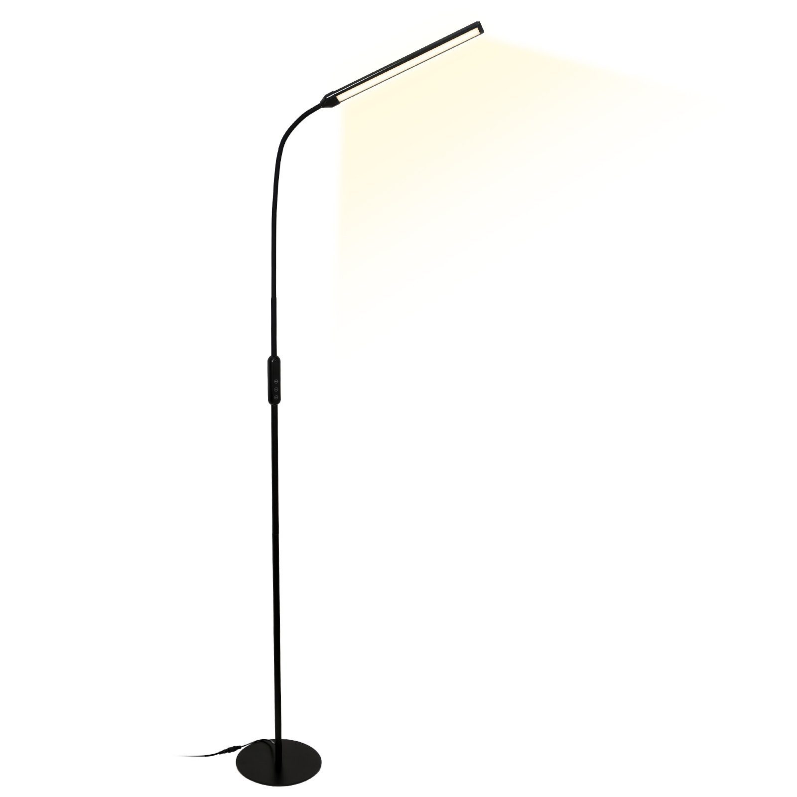 Clanmacy Stehlampe Stehlampe Büro Flexibler Hals LED Dimmbar Wohnzimmer  Leselampe Standleuchte Büro