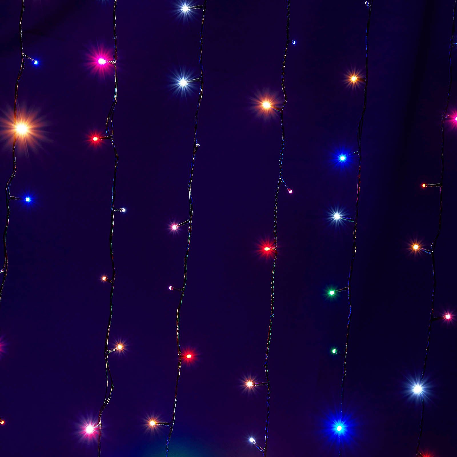 Rosnek LED-Baummantel Außen 156-flammig Garten 20m LED Innen Weihnachten Baum, Mehrfarbig Lichterkette for Party