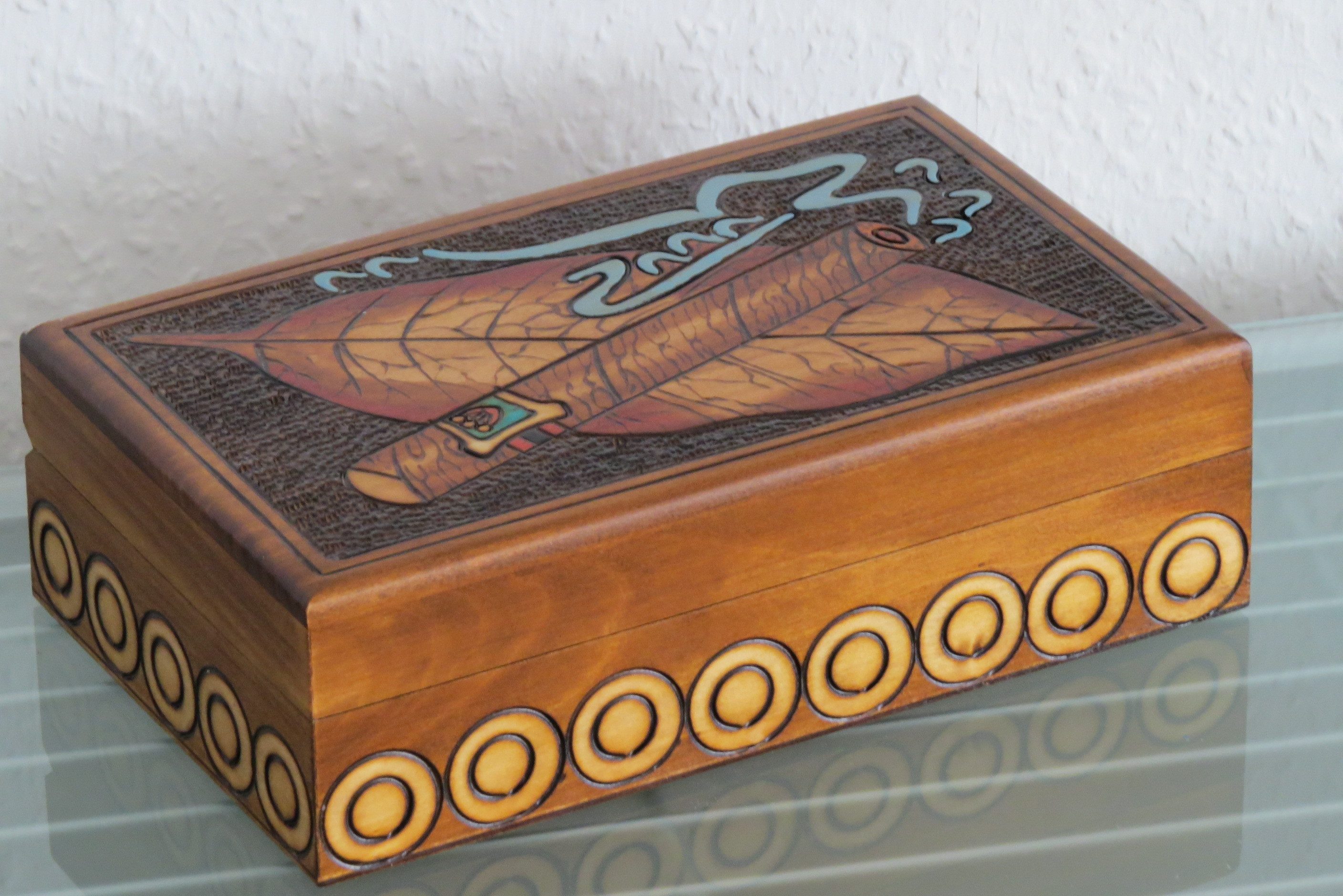 Holzprodukte Holzkiste Zigarrenkiste Zigarrenbox Zigarrenetui Zigarren Holz Box Kästchen