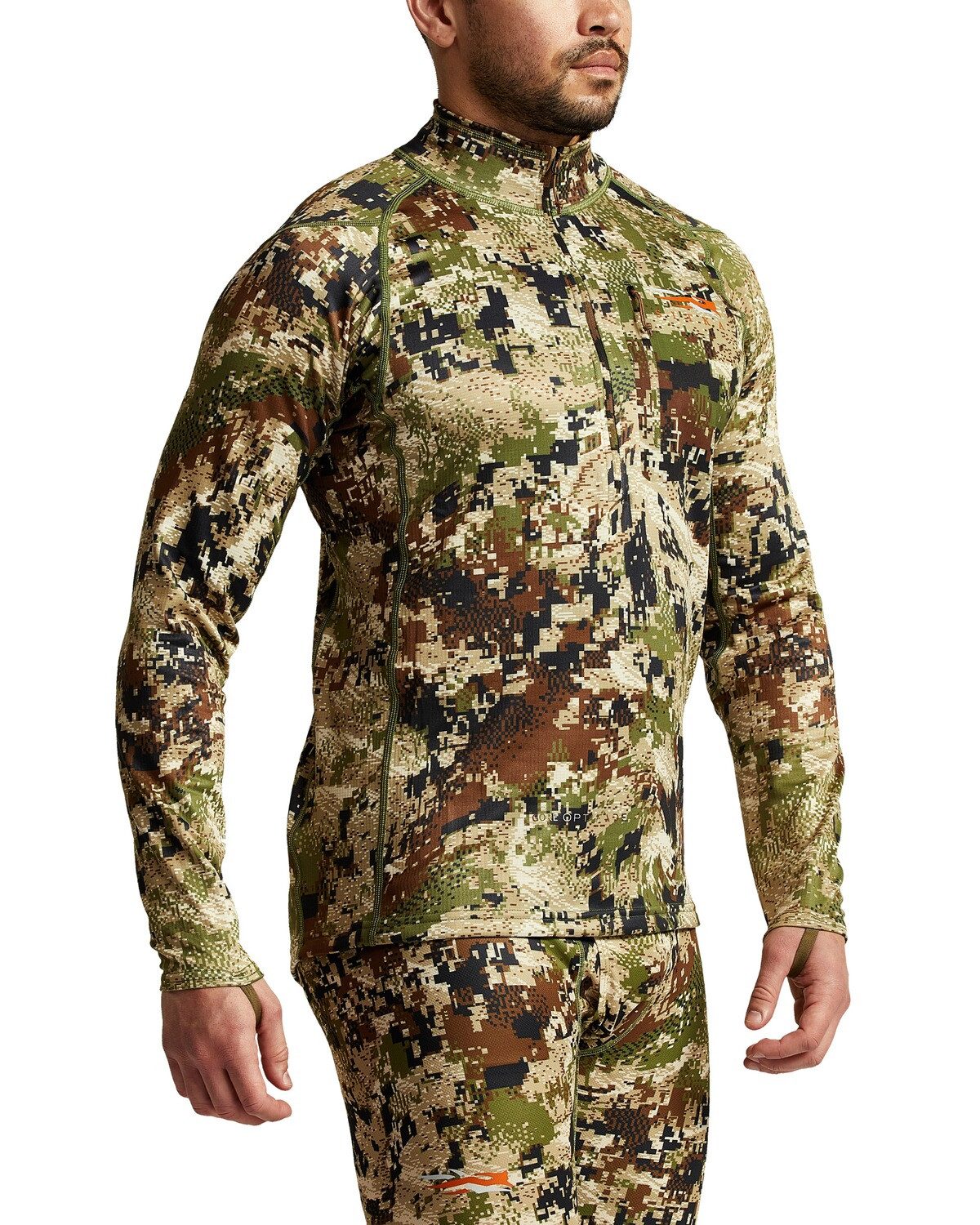 Sitka Gear Funktionsshirt Langarmshirt Half-Zip Core Optifade Subalpine