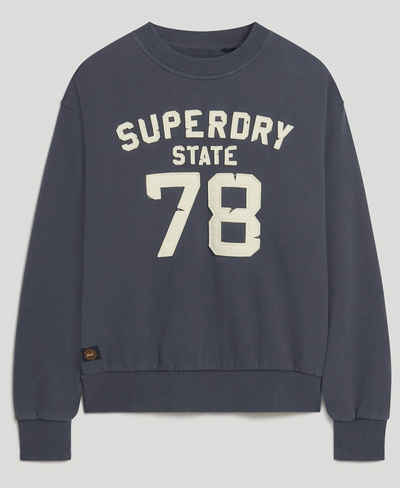 Superdry Sweater APPLIQUE ATHLETIC LOOSE SWEAT Montauk Navy