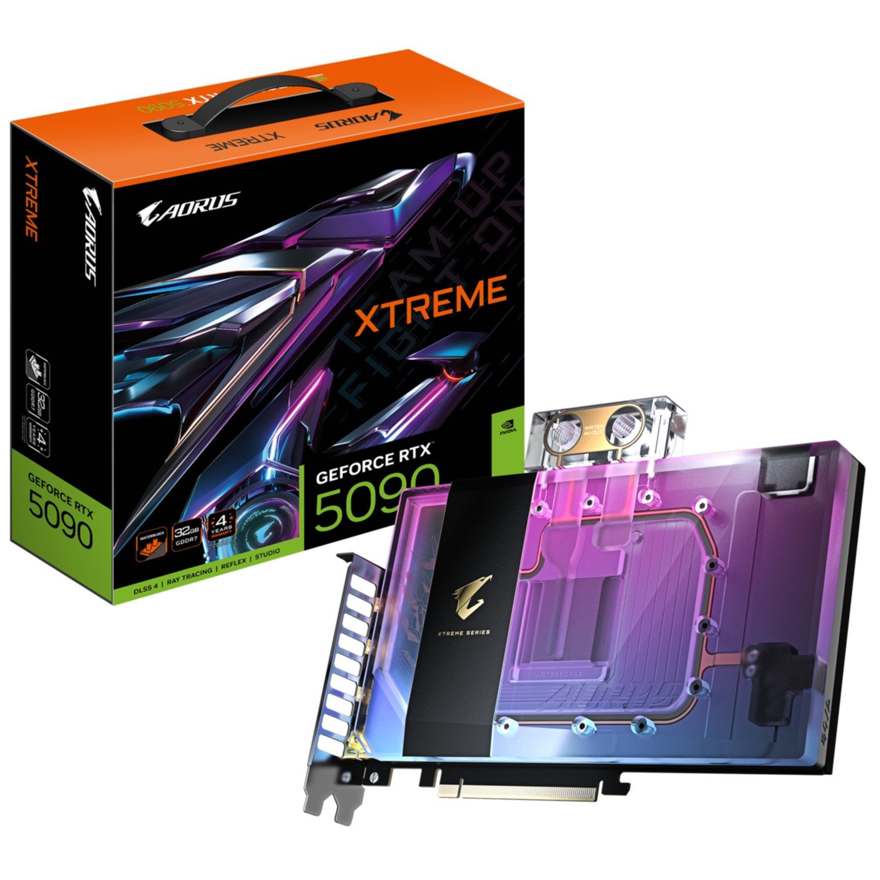 Gigabyte AORUS GeForce RTX 5090 XTREME WATERFORCE WB 32G Grafikkarte - 32 GB GD Grafikkarte