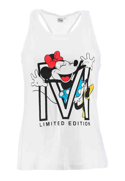 Disney Minnie Mouse Muskelshirt Mini Maus Damen Top Shirt ärmellos