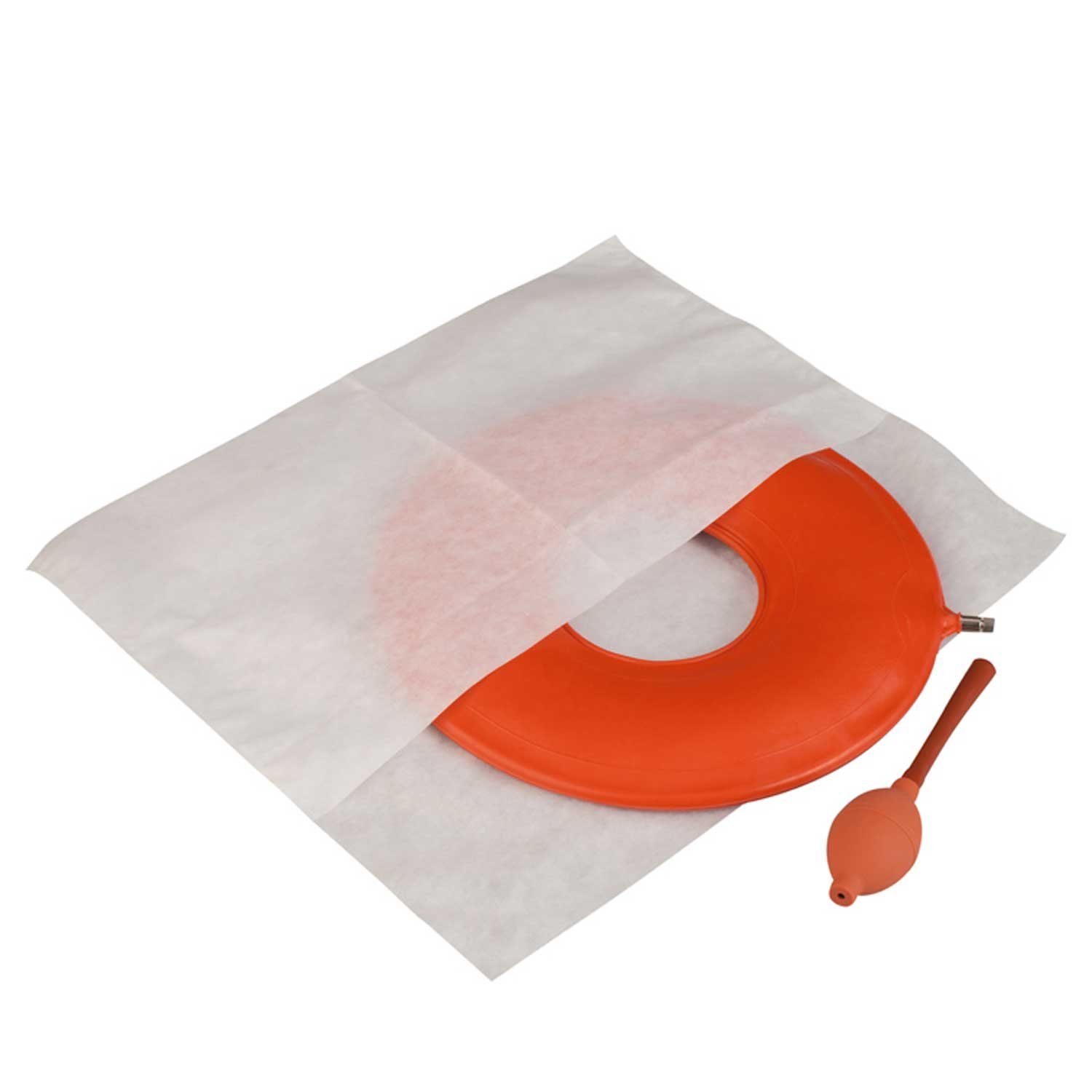 RUSSKA Luftkissen Russka Luftkissen-Set Gummi 43 cm rot mit Pumpe