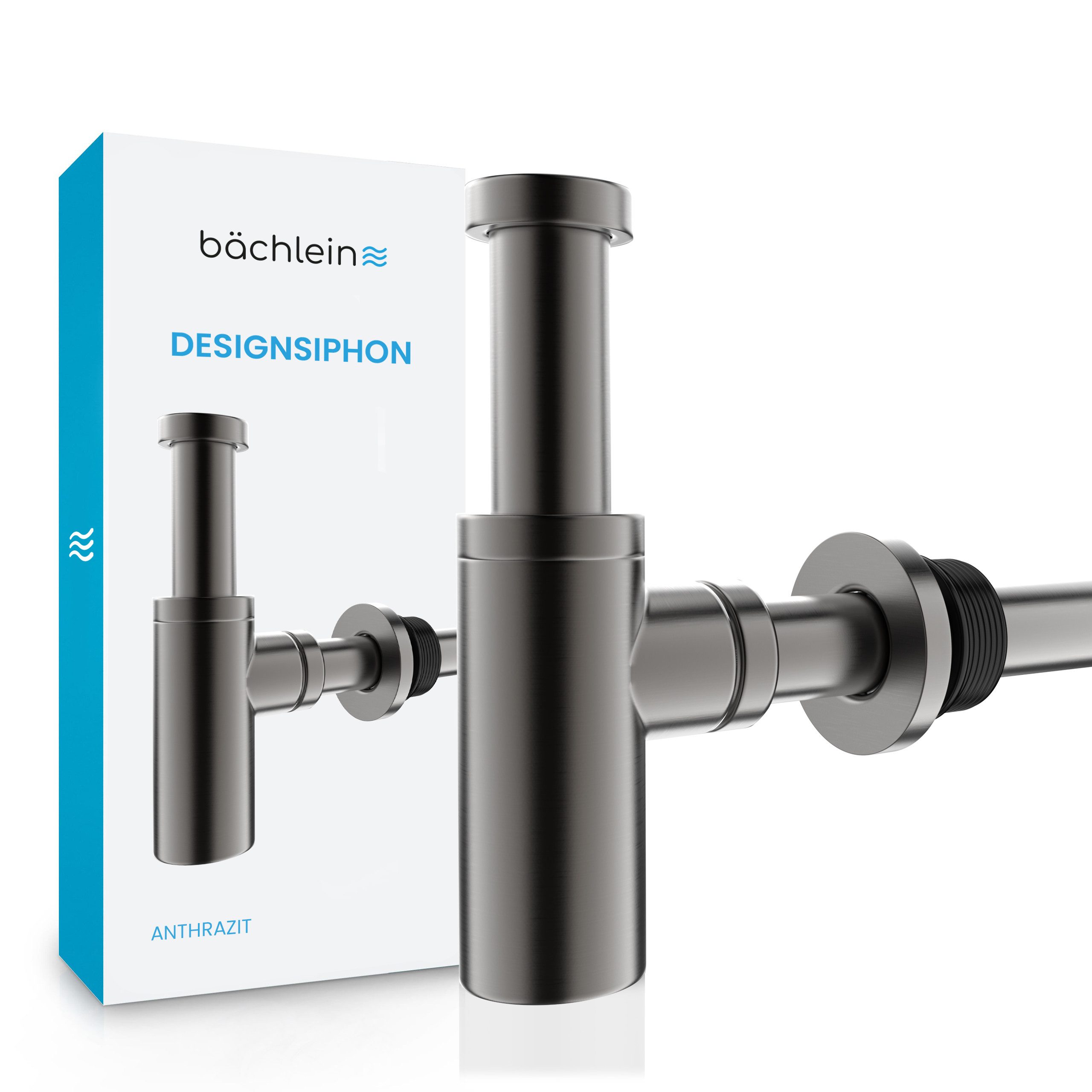 Bächlein Siphon Eleganter Waschbeckenablauf, Innovative Reinigungsöffnung, Universell einsetzbar