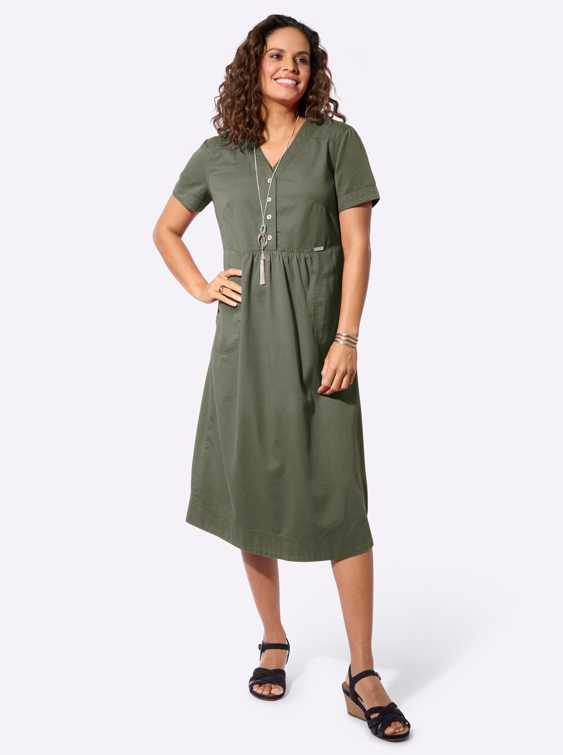 Etuikleid Jeans-Kleid Kurzarm