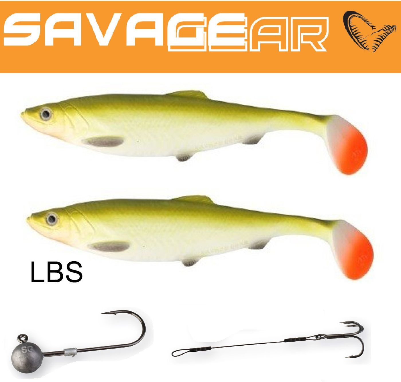 Kunstköder Savage Gear Herring Shad (16cm, 19cm o. 25cm) + Bleikopf + Stinger