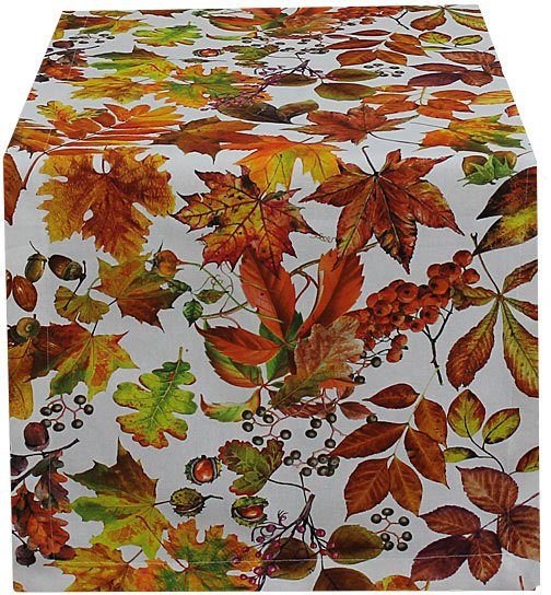 Tischläufer (1-tlg), - Oktober, HOMECOLLECTION mit Herbstzeit Motiv Herbstdeko, HOSSNER herbstlichem