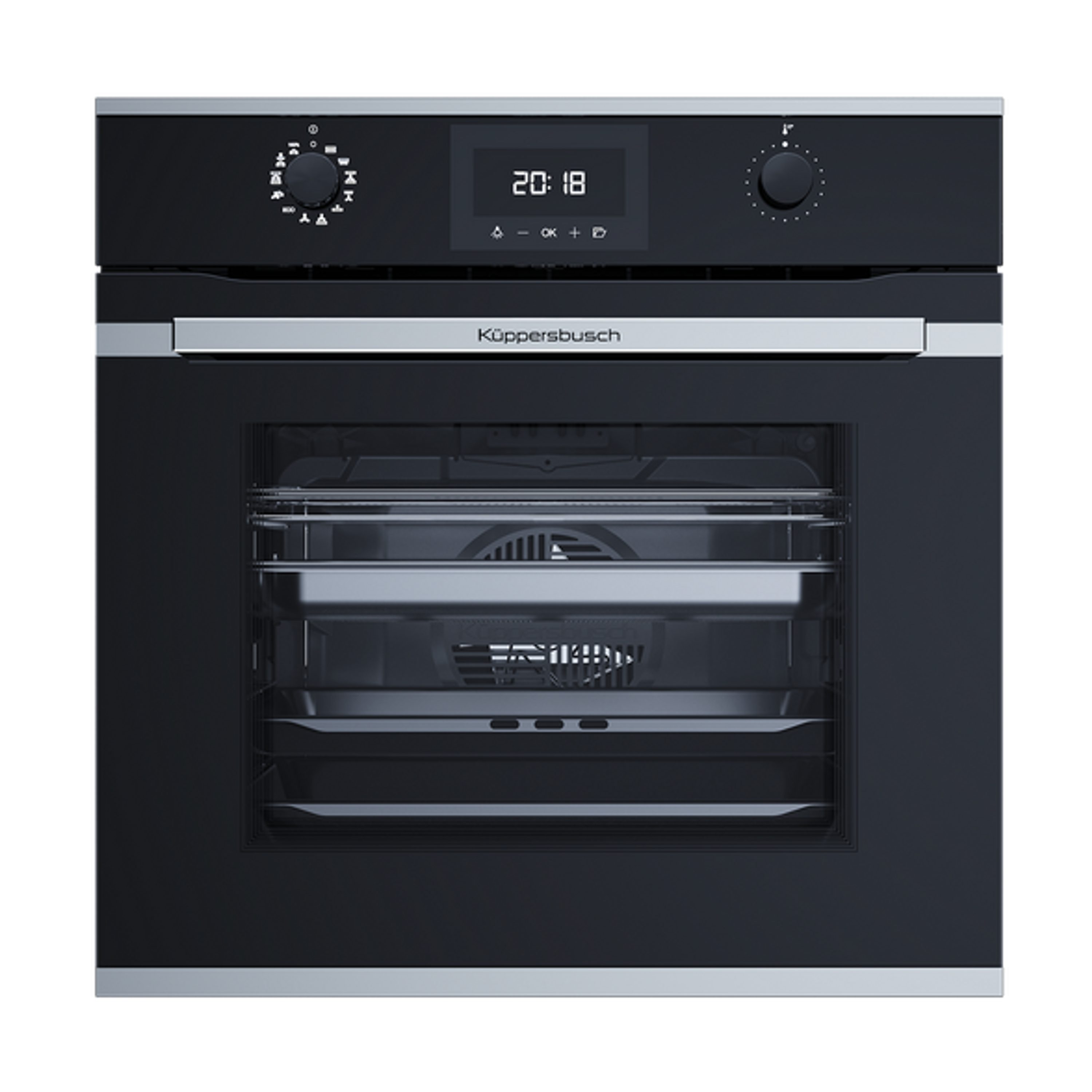 Küppersbusch Dampfbackofen Compact BD6340.0S, Elektronik-Uhr, Schnellaufheizung, Aluminium-Drehknebel