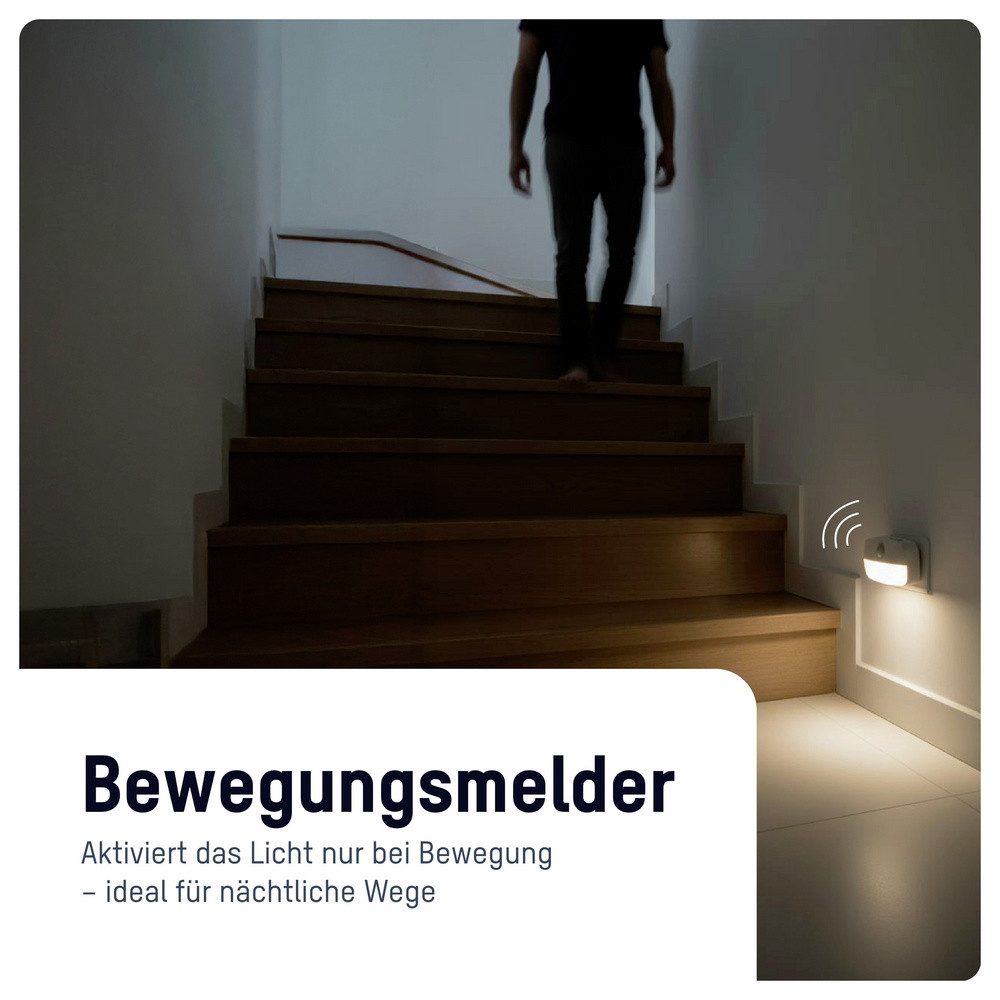 ANSMANN AG Nachtlicht Ansmann Sensor-Nachtlicht NL30 AC 1600-0778 Nachtlicht mit Bewegungsme