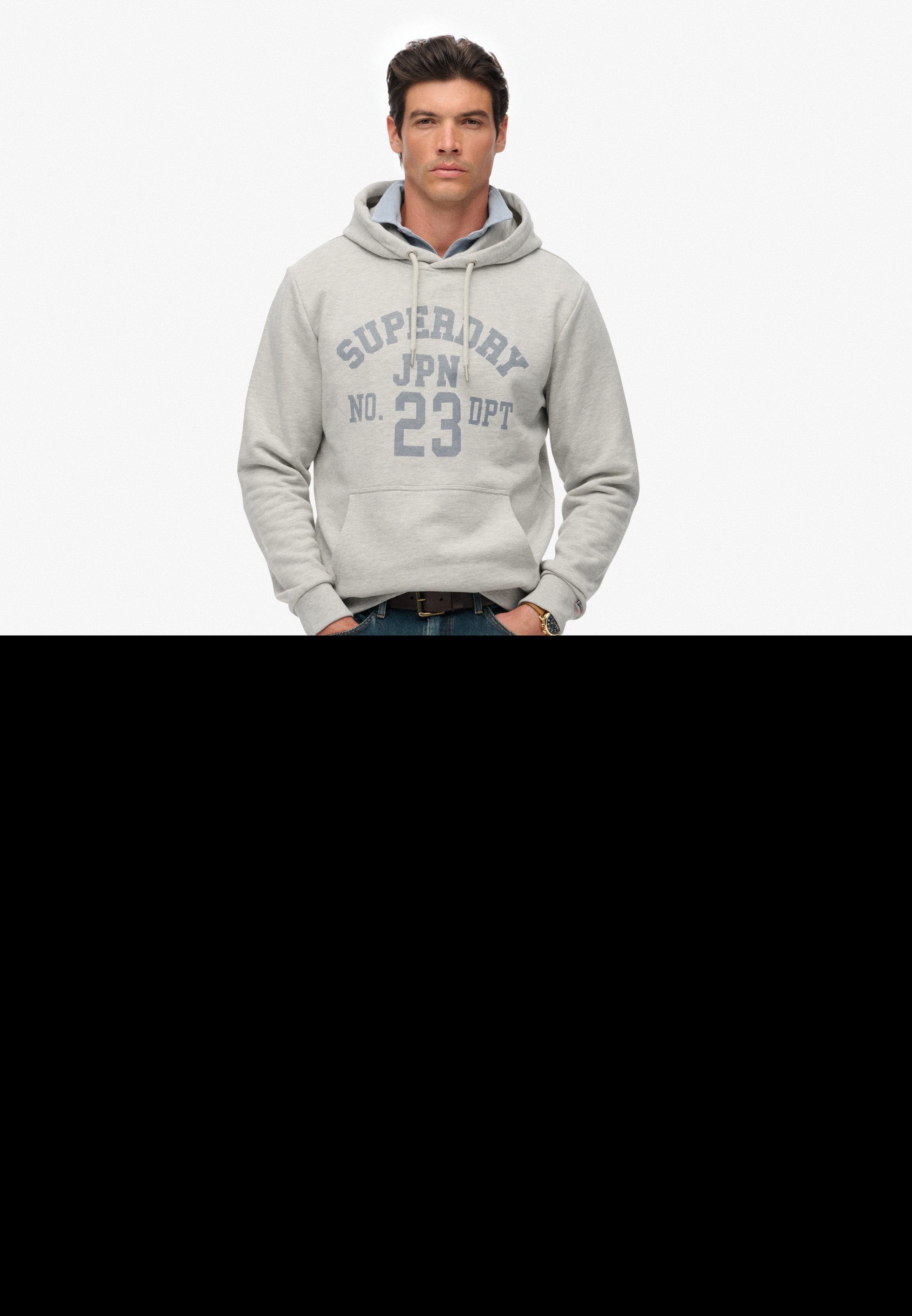 Superdry Kapuzensweatshirt SD-ATHLETIC ESS HOODIE Baumwollmischung, Kängurutasche – Bild 5 von 5