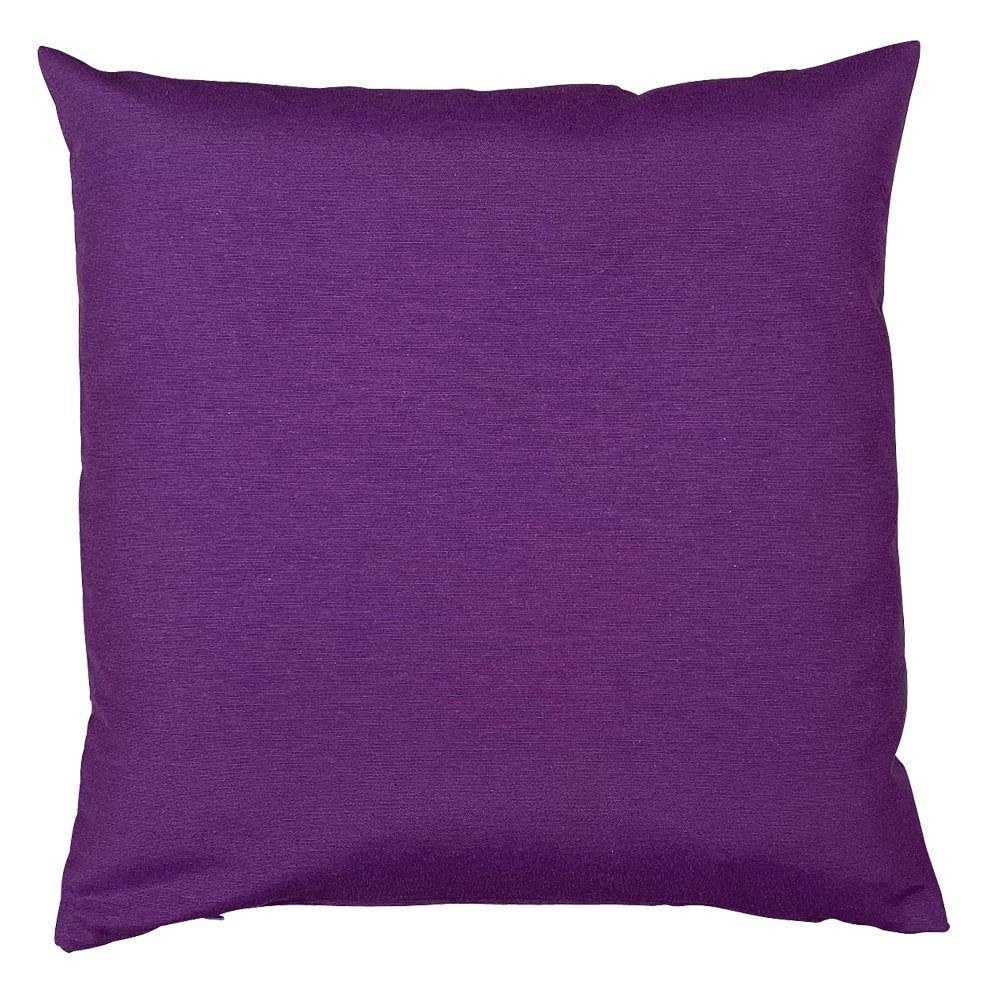 Kissenbezüge Kissenhülle INGRID einfarbig violett HOME 40x40 Heimtextilien HOBBY cm, matches21 uni Stück) (1 &