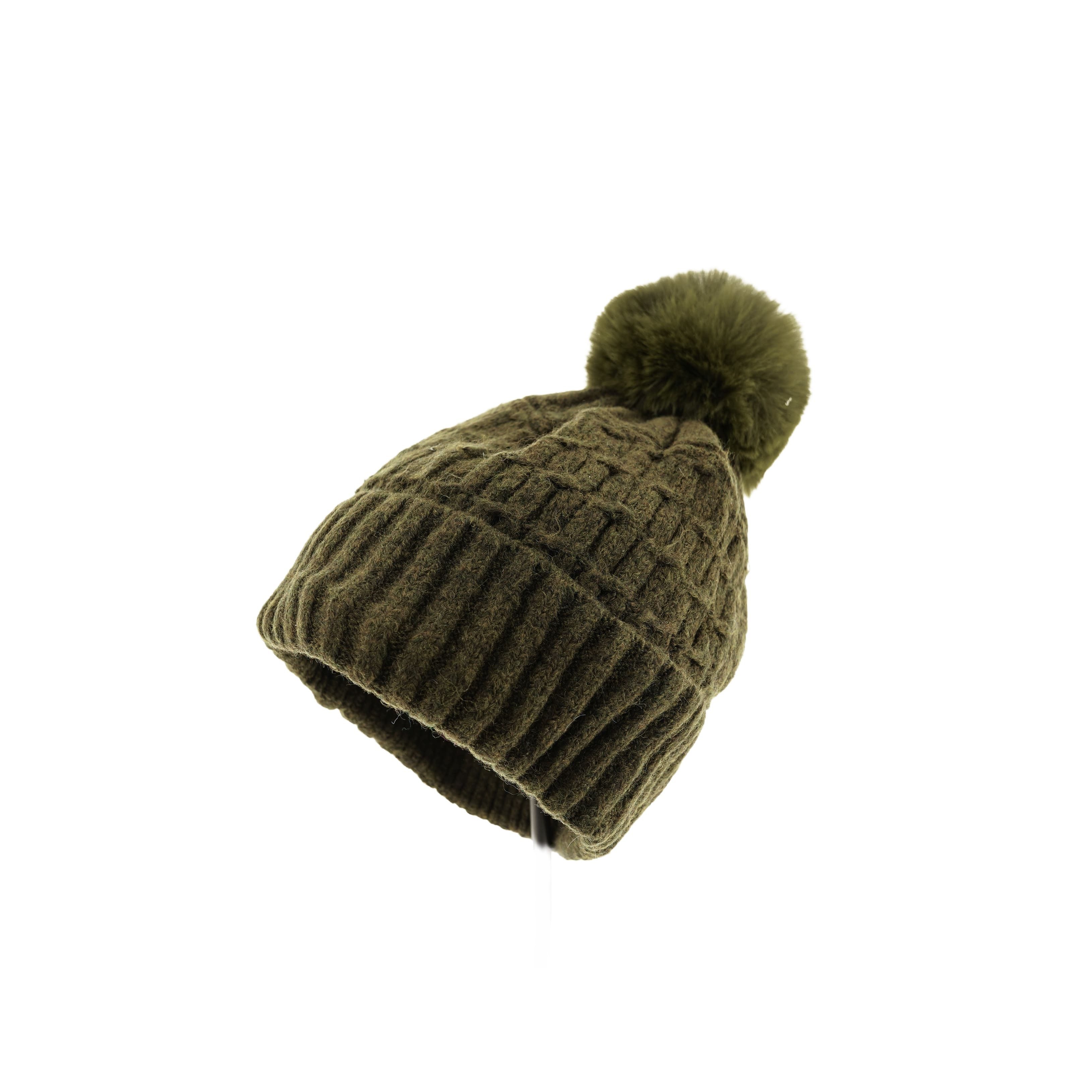 Faera Bommelmütze Wintermütze mit Bommel Stylisch und Warm für die kalte Jahreszeit